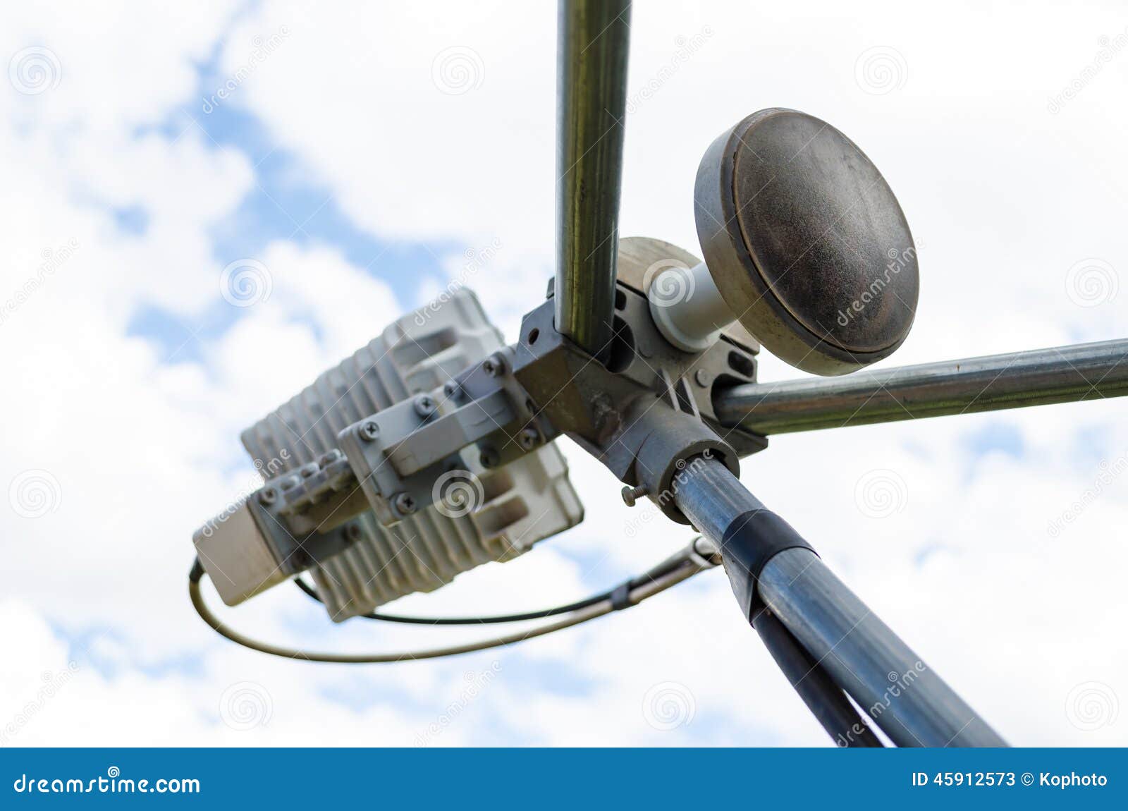 A part of a satellite dish stock image. Image of bright 45912573
