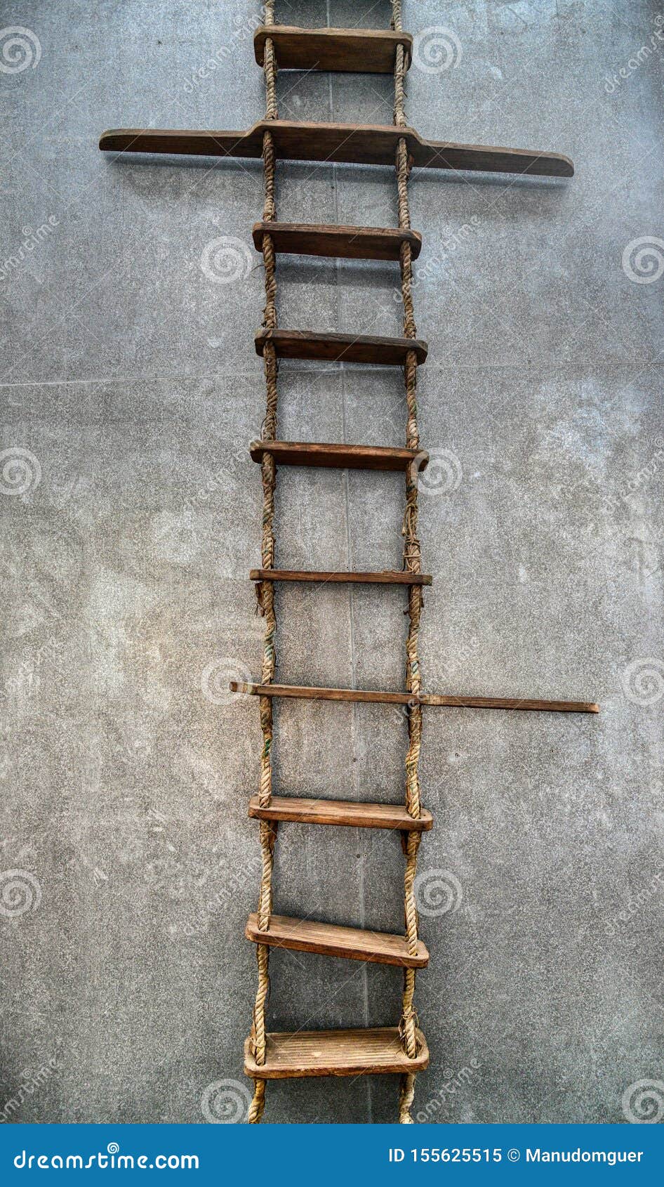 Part of a Ship, Boat Rope Ladder Stock Image - Image of boat