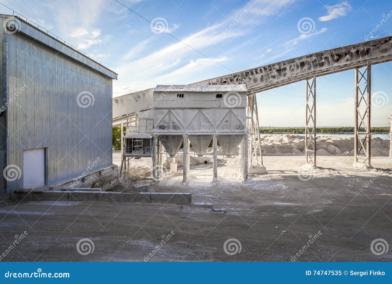 Part of a Small Cement Factory Stock Image - Image of machinery, color