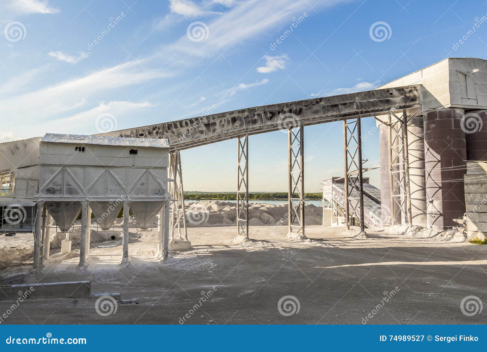 Part of a Small Cement Factory Stock Image - Image of heap, containers