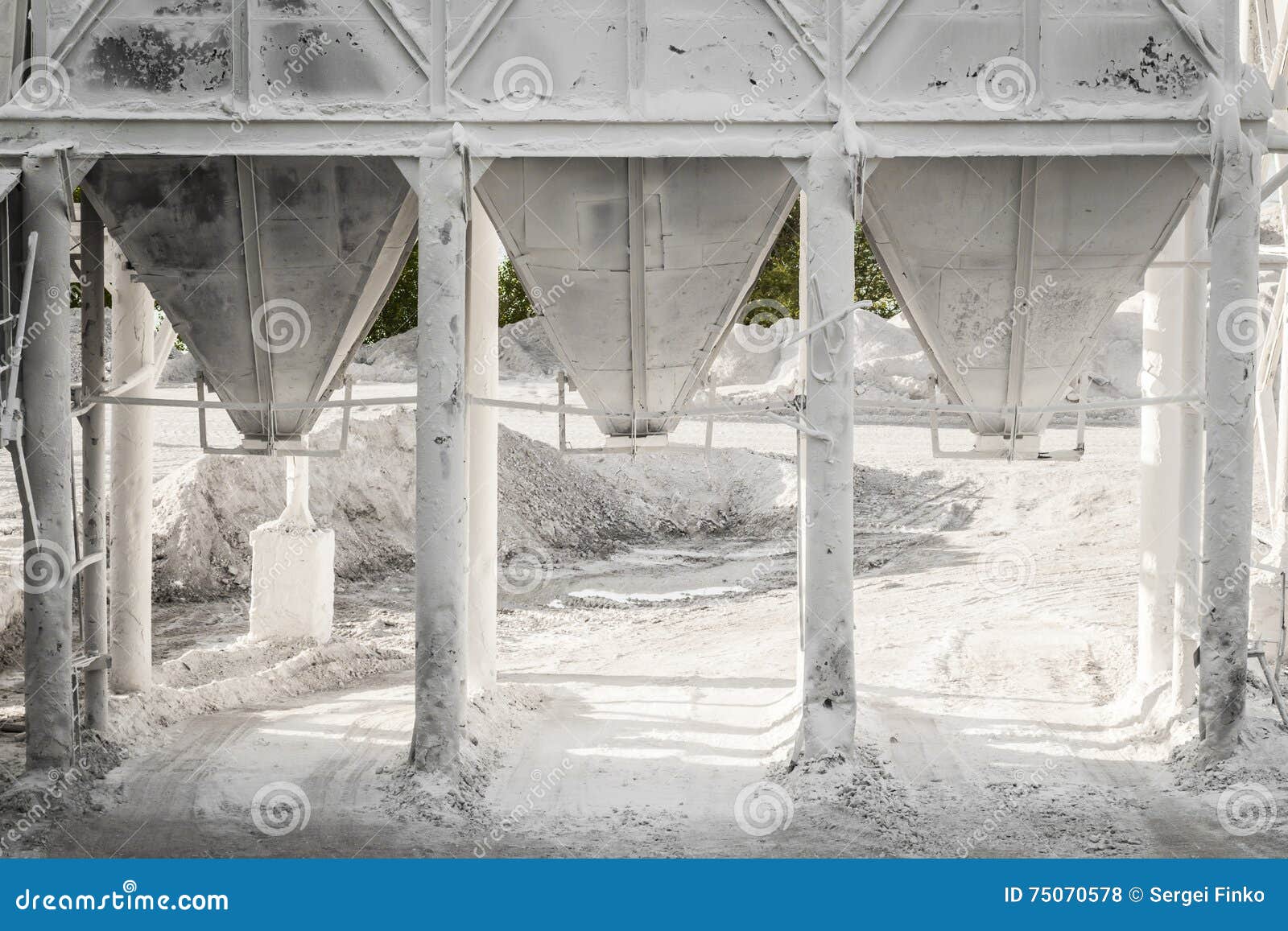 Part of a Small Cement Factory Stock Photo - Image of color, cargo