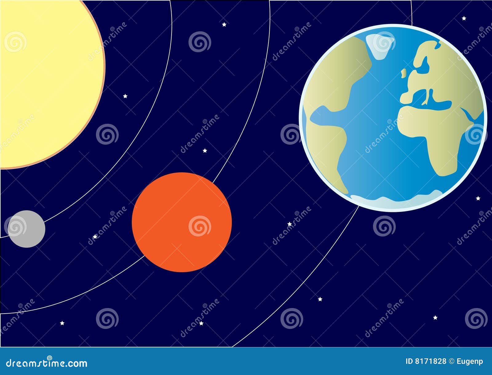Part of the solar system stock vector. Illustration of venus 8171828