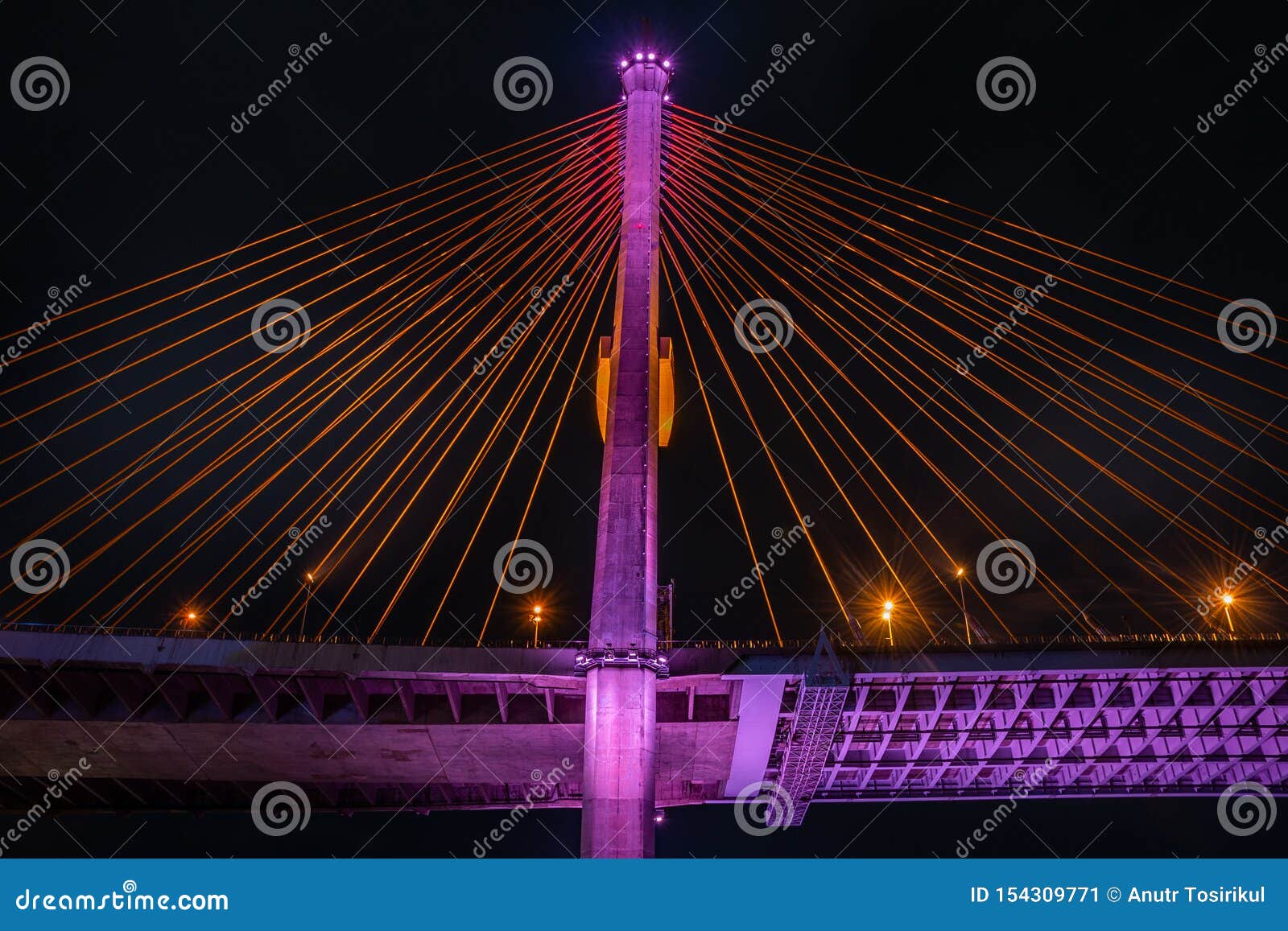 Part of Suspension Bridge, Pattern of Wire Rope at Suspension Bhumibol