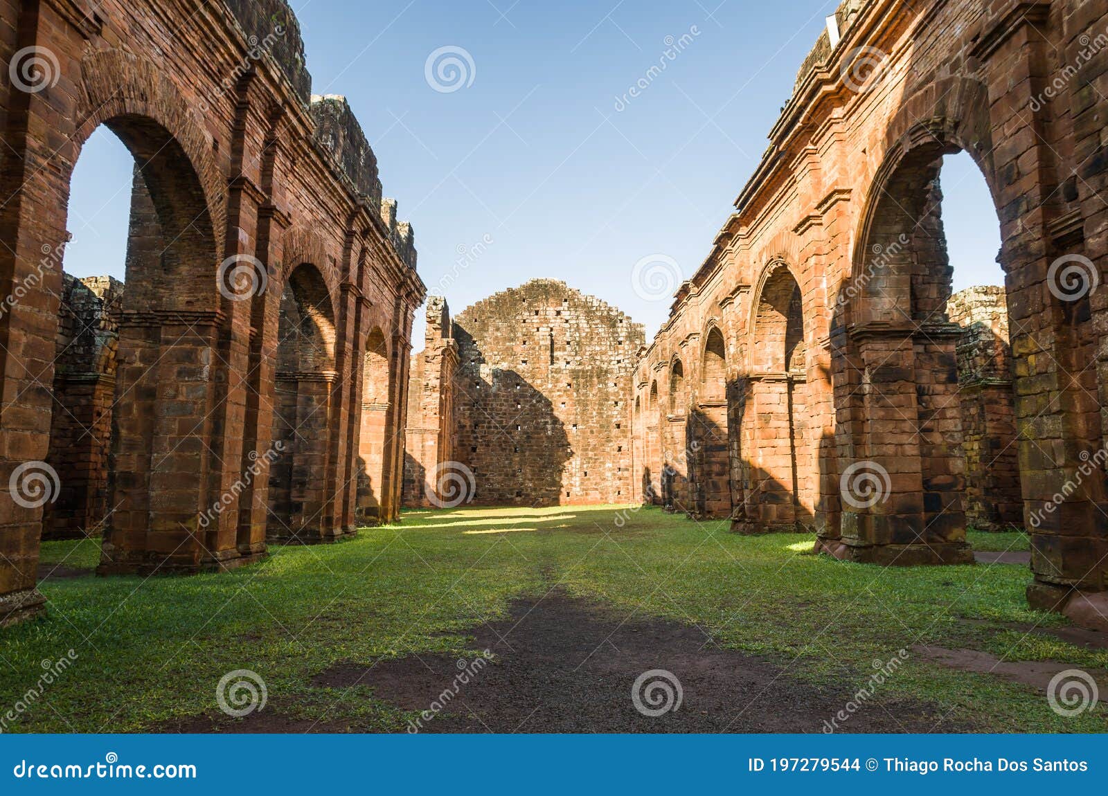 part of the unesco site - jesuit missions of the guaranis: church, ruins of sao miguel das missoe, rio grande do sul, brazil