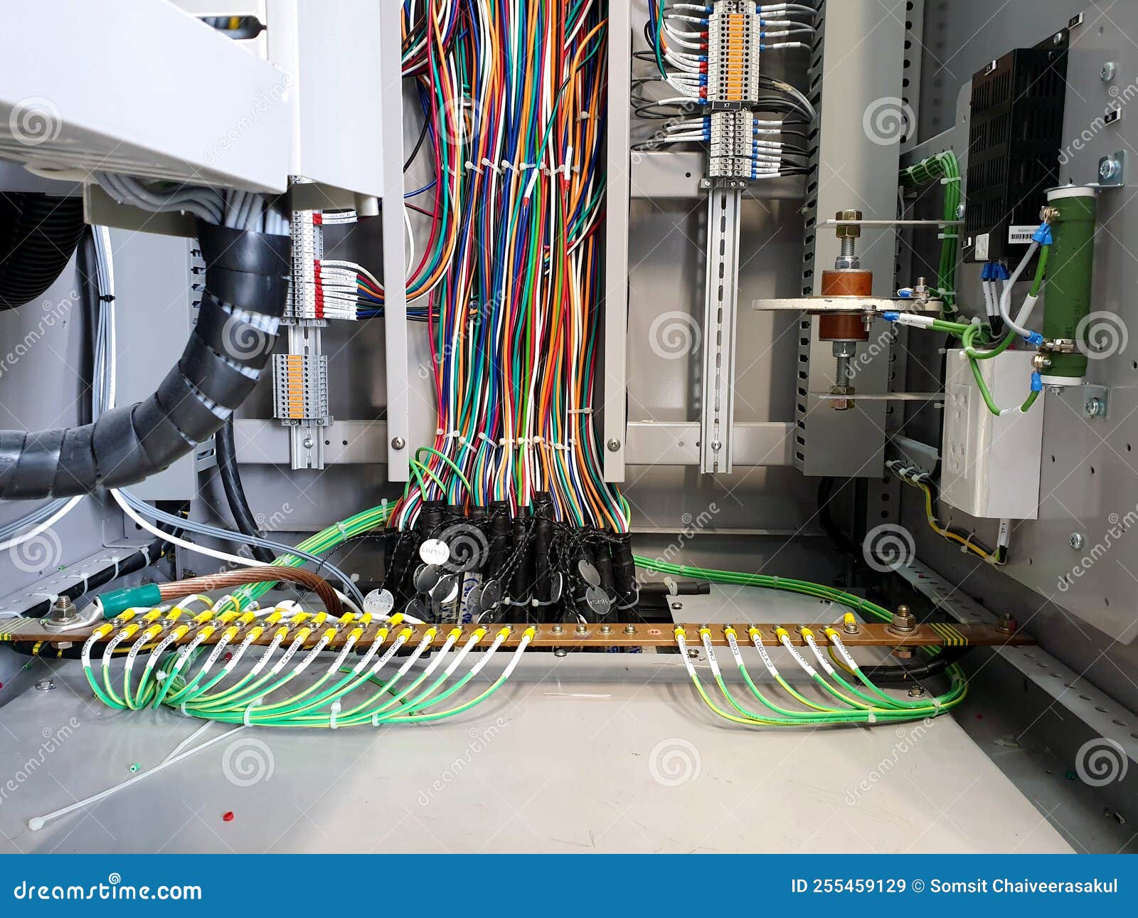 A Part of the Wiring of Restricted Earth Fault Function Stock Image