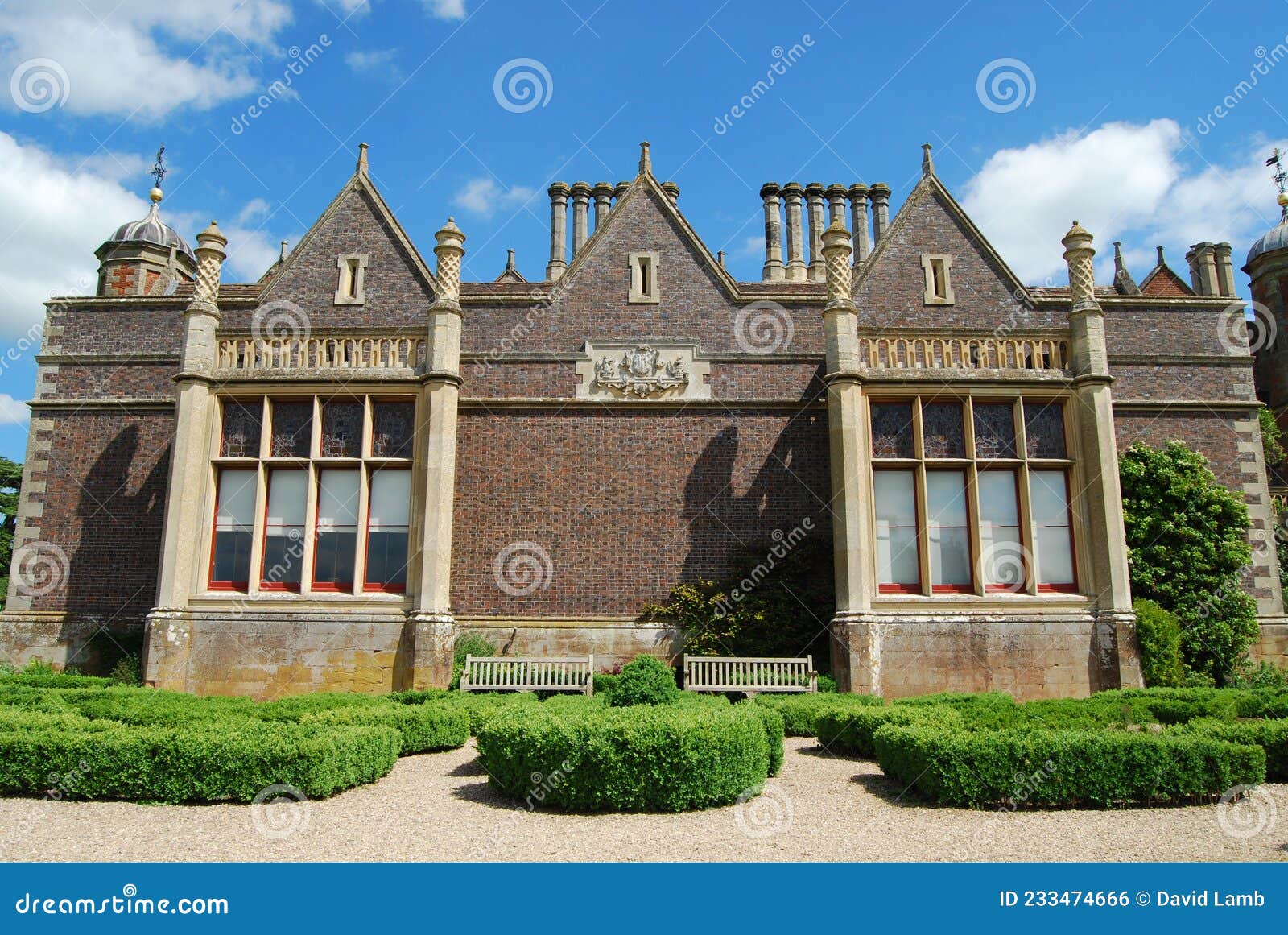 Parterre and Library at Charlecote Park Near Warwick, UK Editorial ...