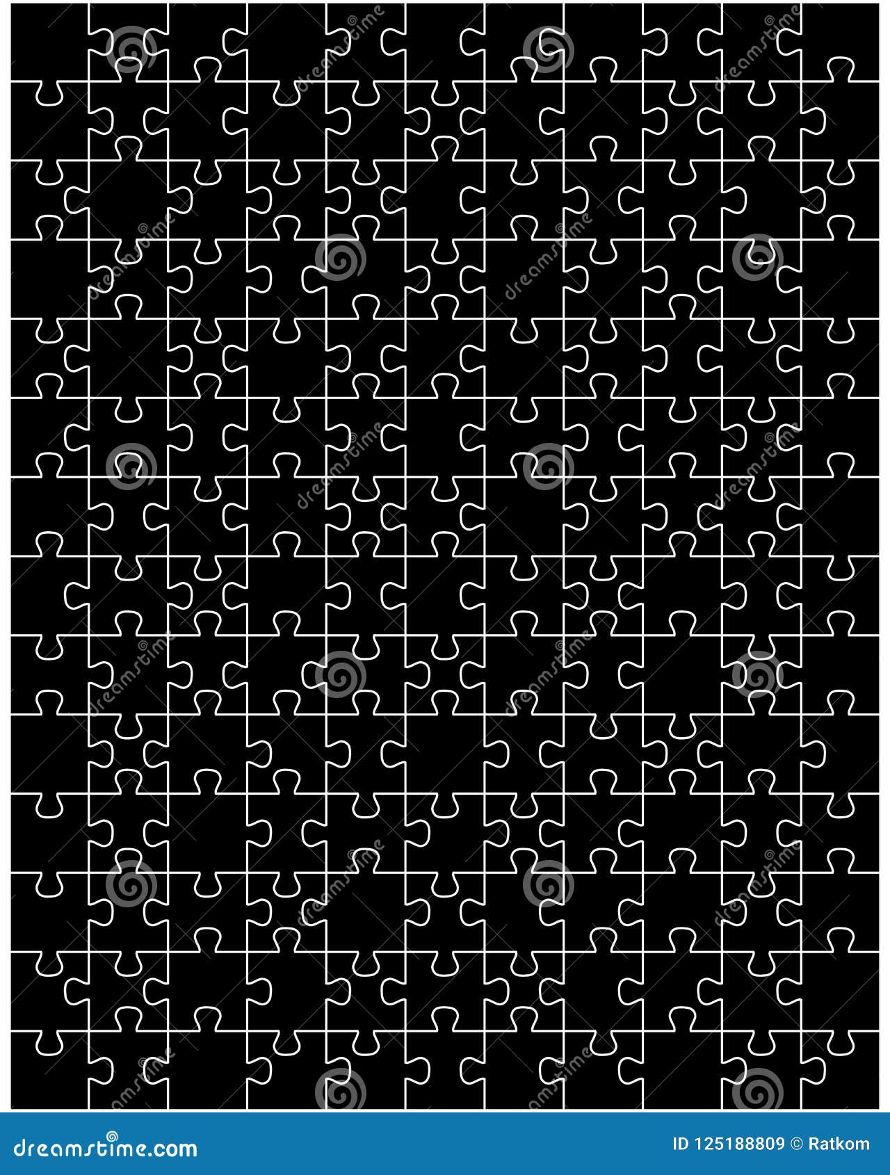 Partes Del Rompecabezas Negro Stock de ilustración Ilustración de