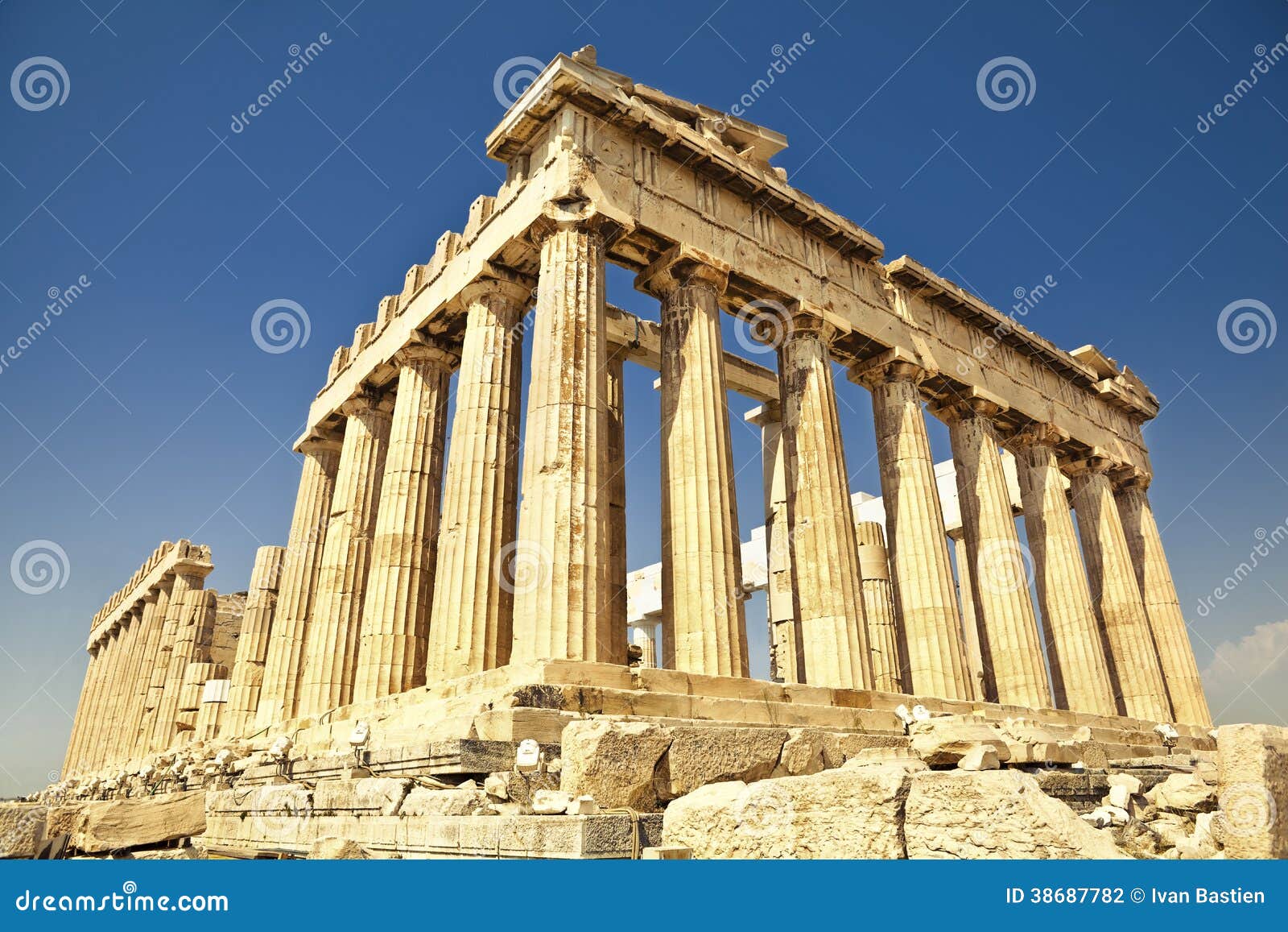 parthenon on the acropolis in athens, greece