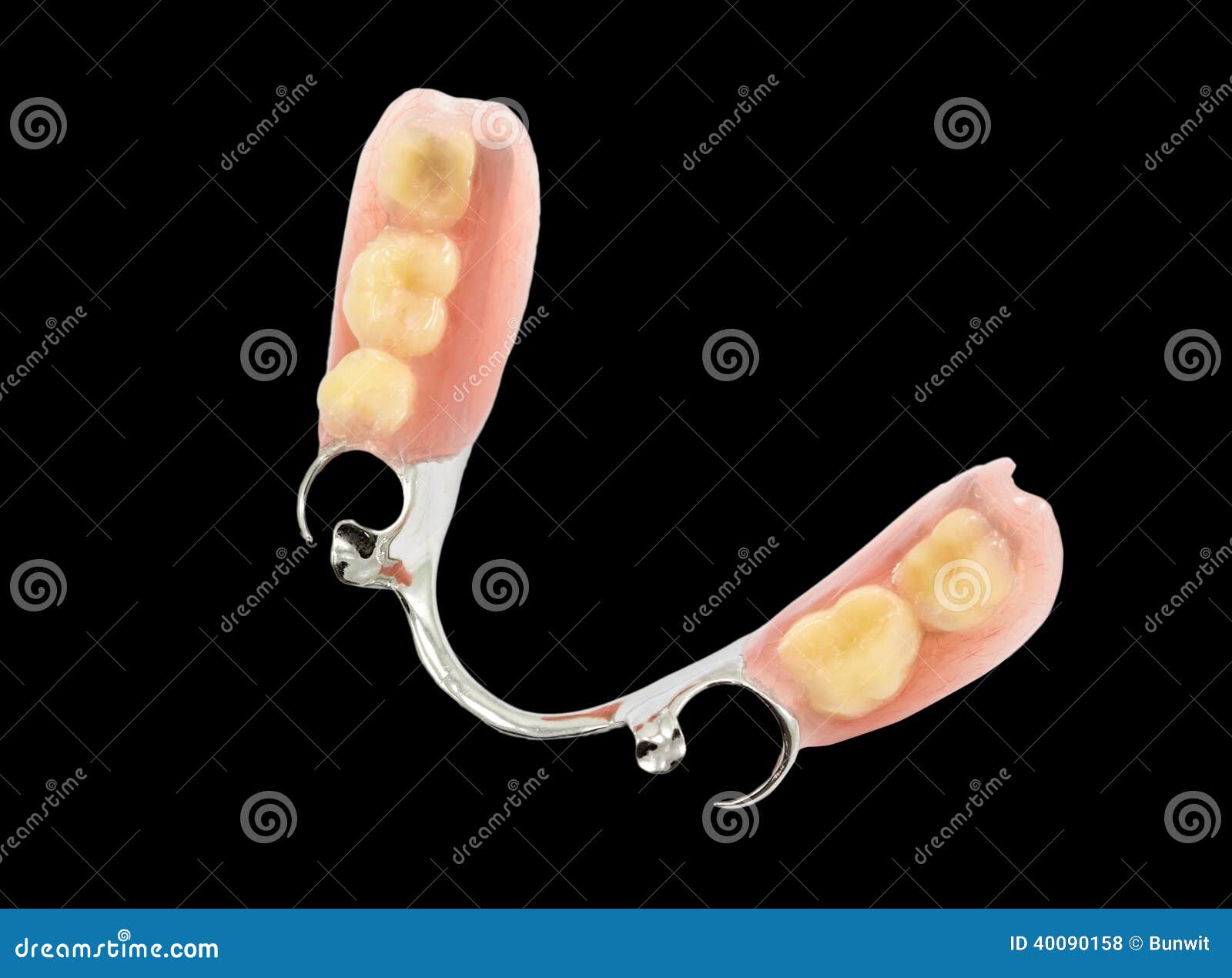 Prosthetics.partial Dentures On A Metal Arc Stock Photography