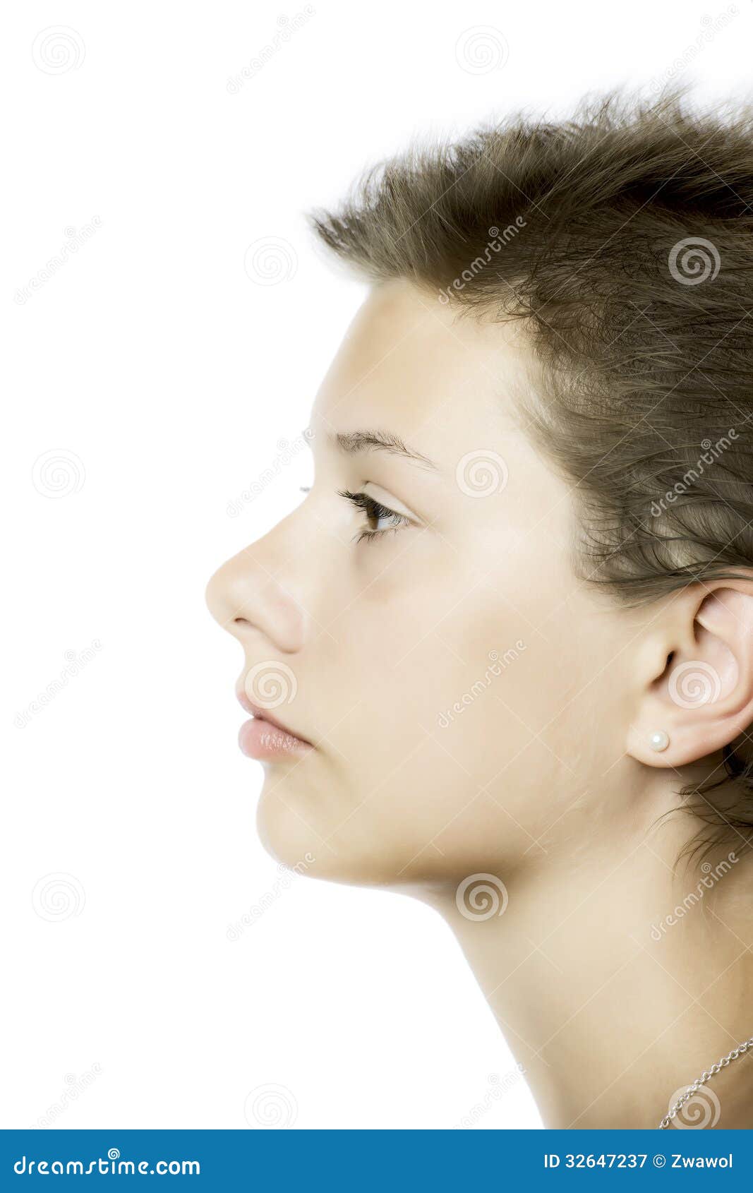 Partial Profile View Of Pretty Girl Royalty Free Stock 