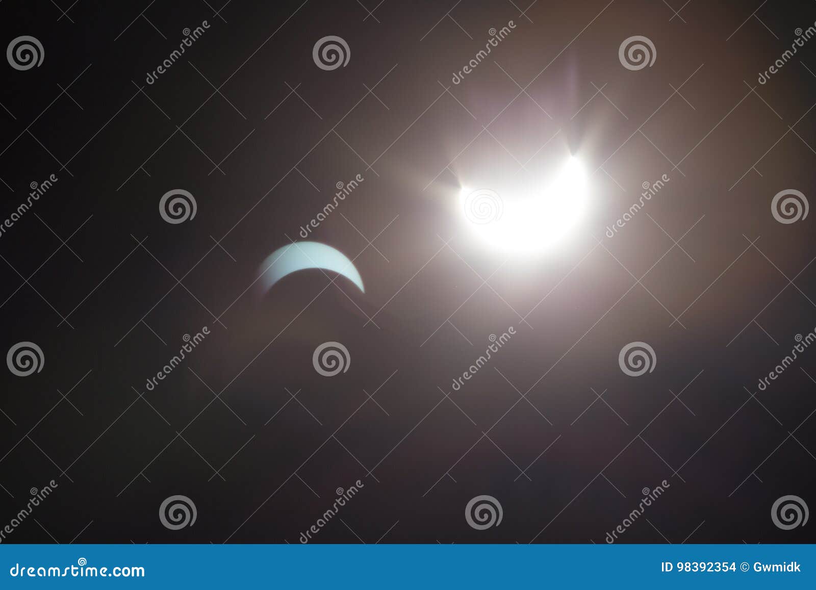 partial solare eclipse over dallas texas