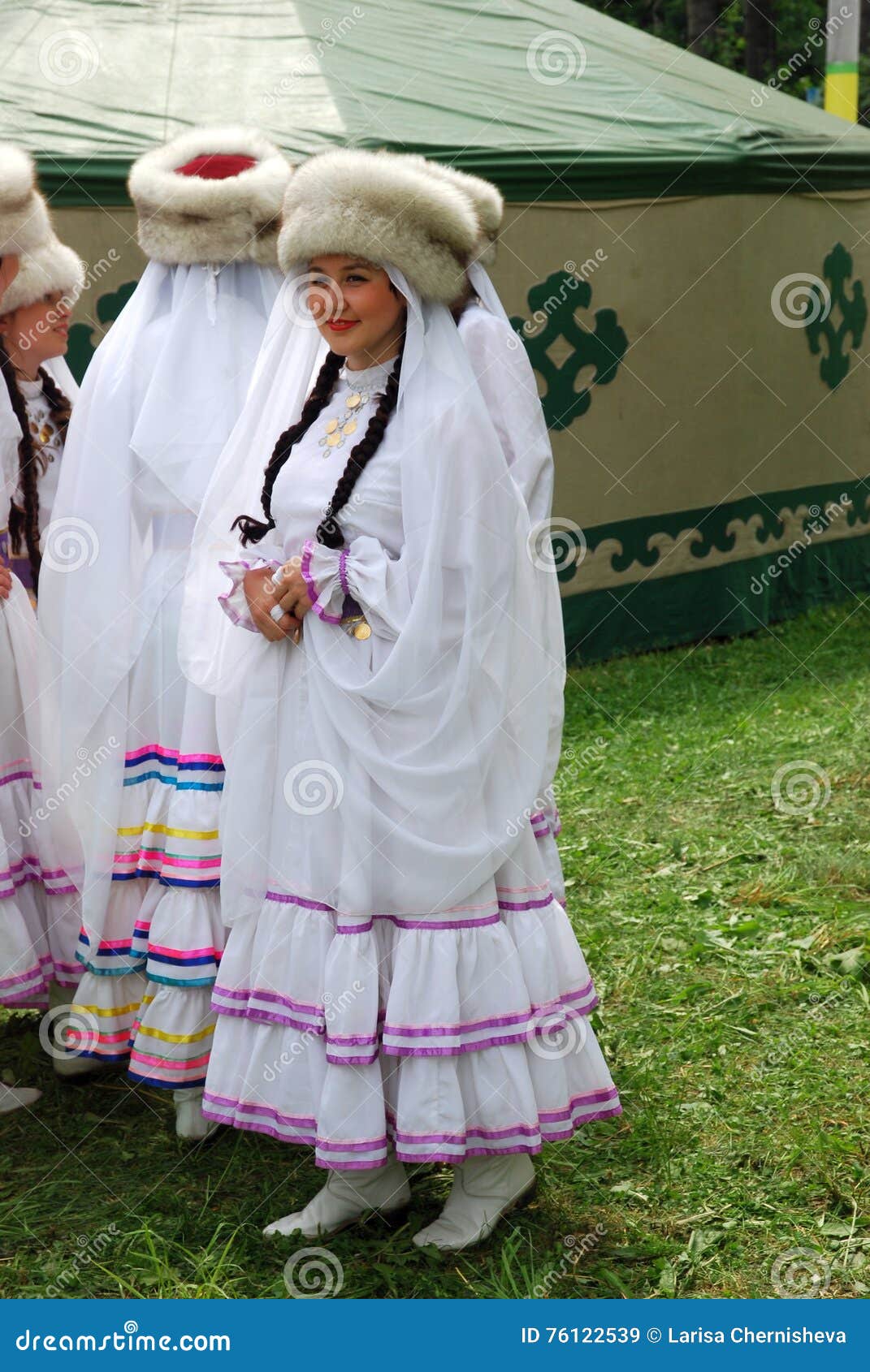 Participant Sabantuy Tatar National Costume Editorial Stock Image ...