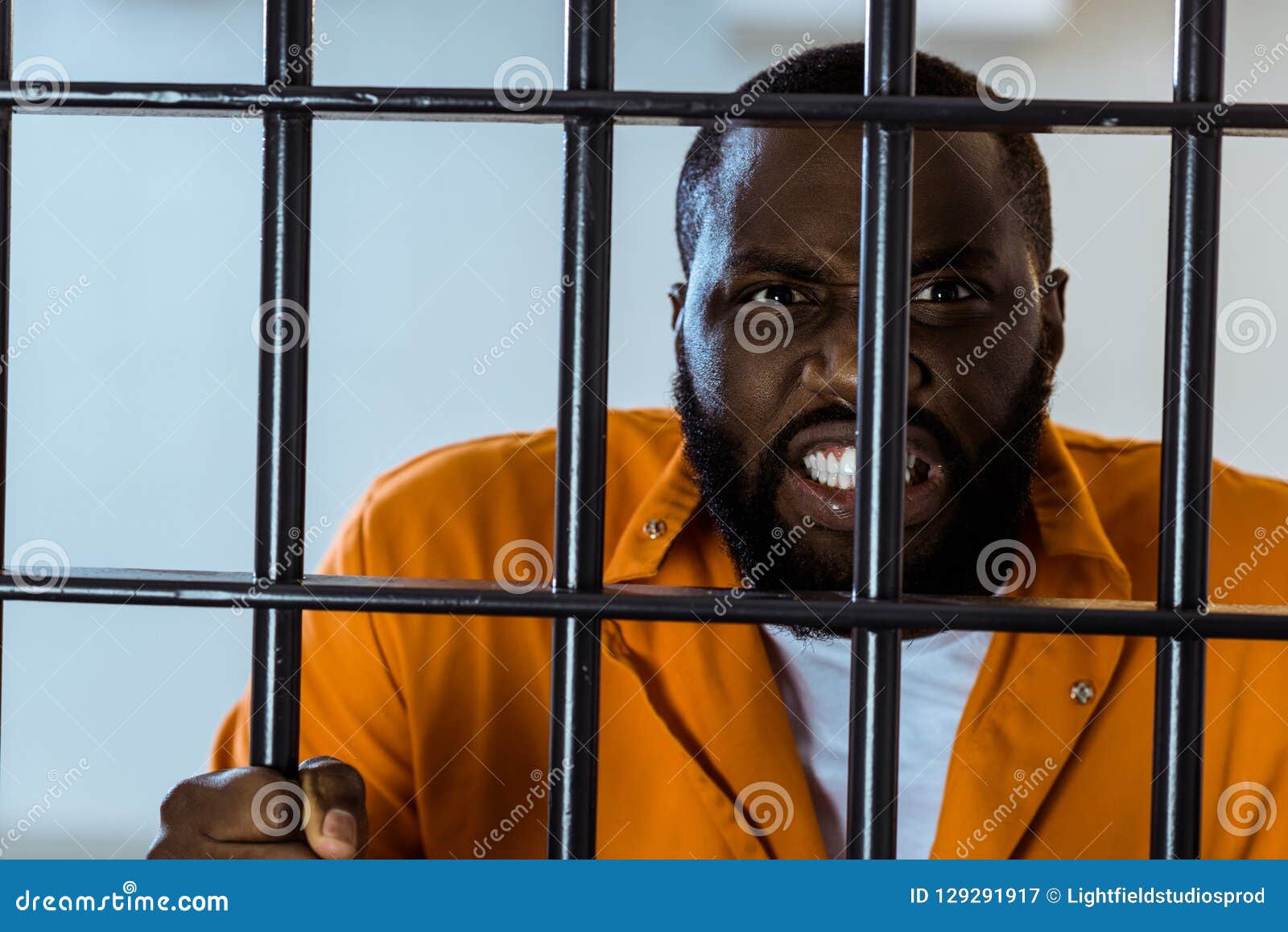 Participation Fâchée De Prisonnier Dafro Américain Image Stock Image