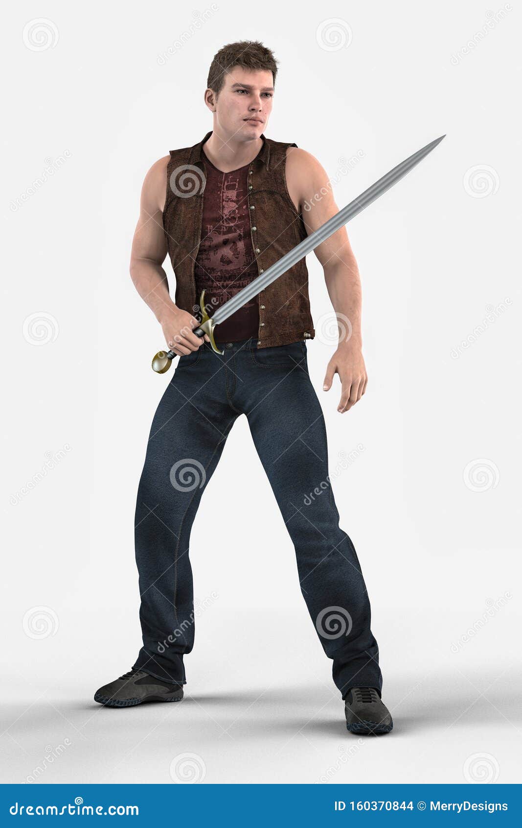 Holding Sword