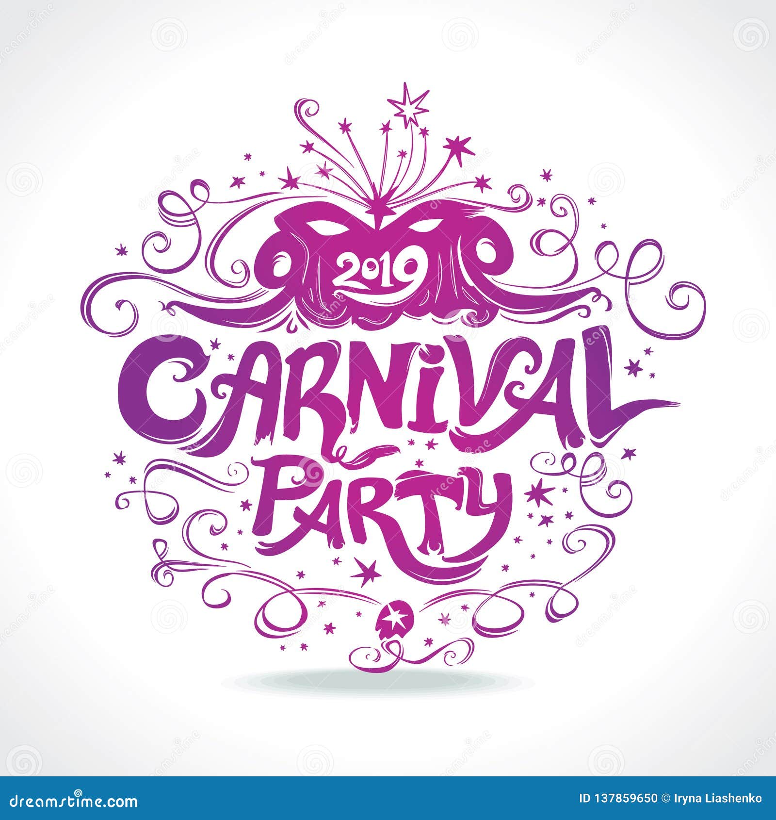 Al Carnaval 2019 De Bienvenido Escrita Do Logotipo No Espanhol