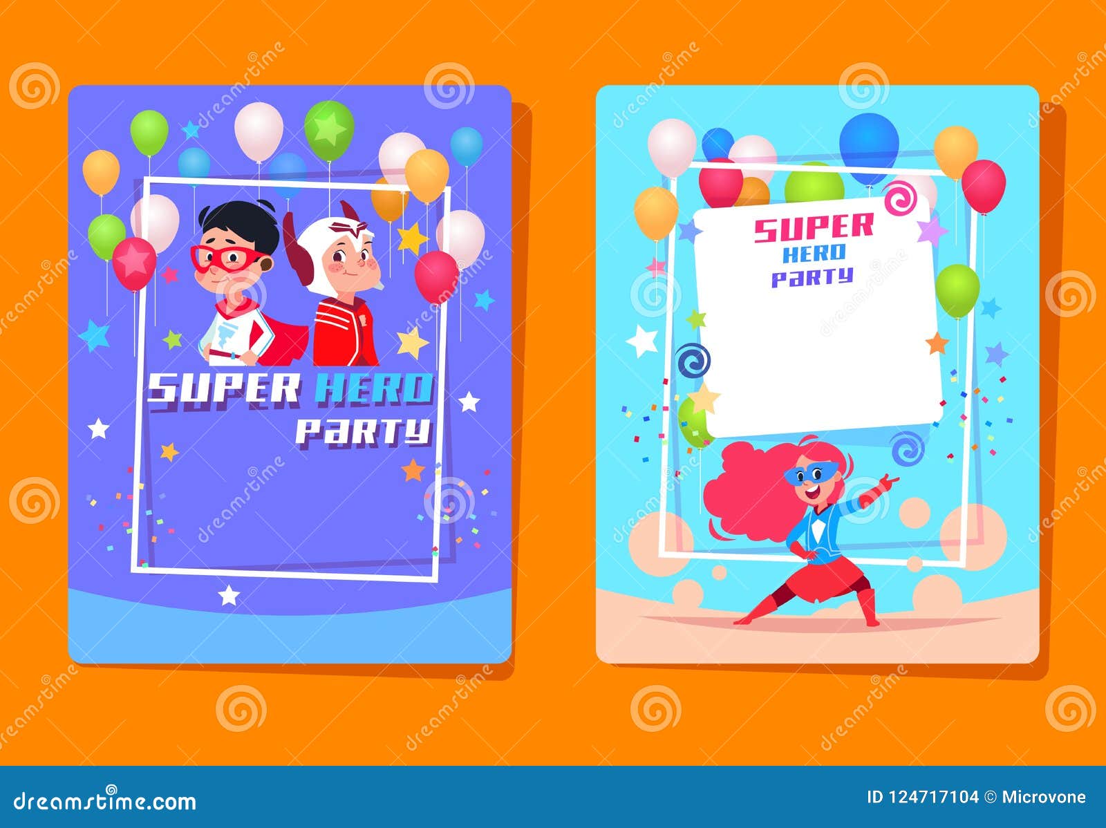 Carte d'invitation anniversaire enfant masque super héros - Fête