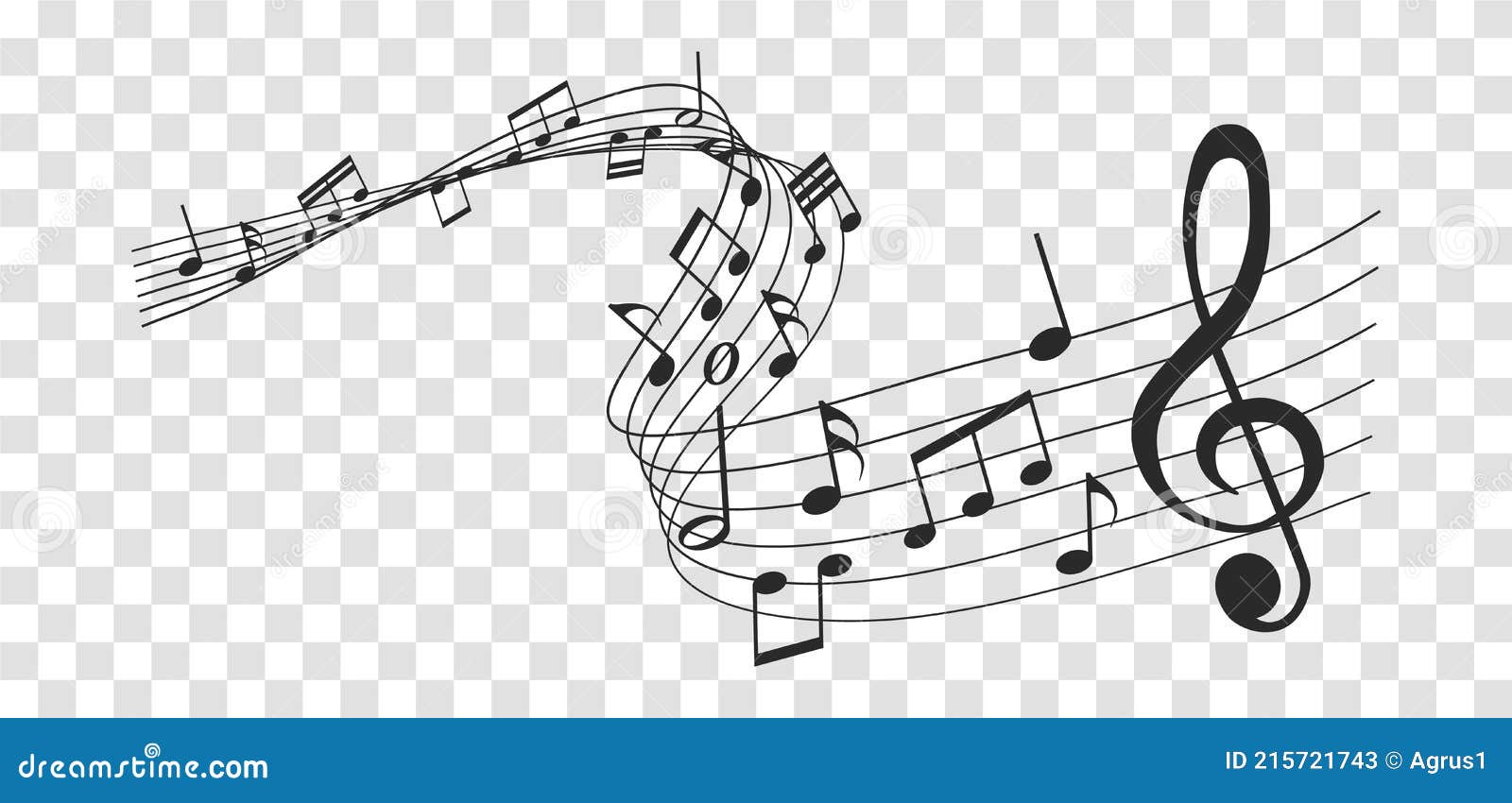 Note De Musique Dessin De Partition Partition Notes De Musique Mélodie Sur Fond Transparent Illustration de Vecteur - Illustration du illustration, blanc: 215721743