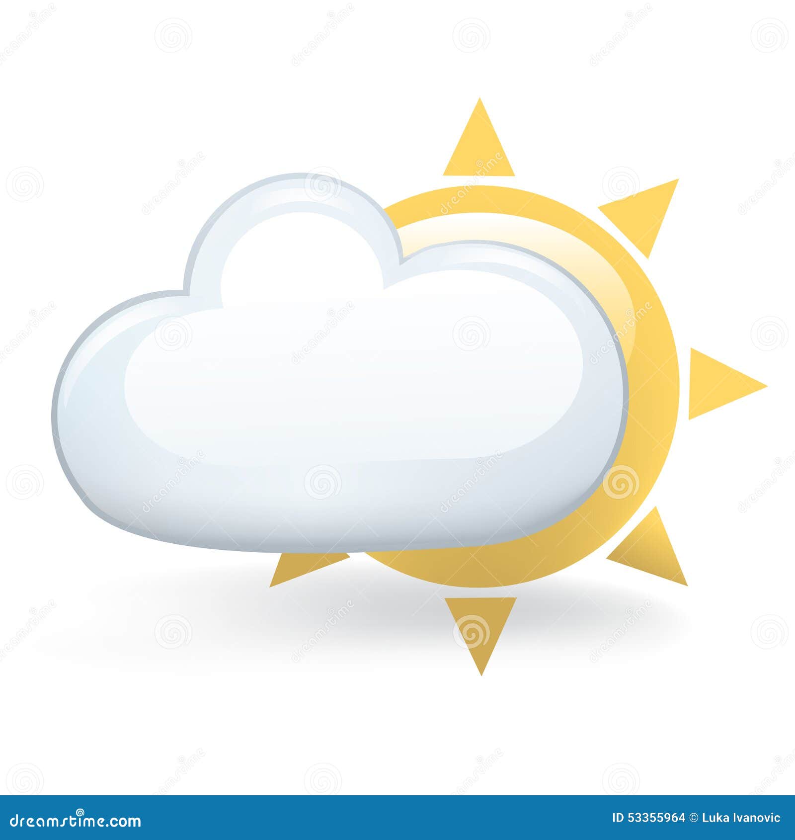 Partly Cloudy stock illustration. Illustration of environment - 53355964