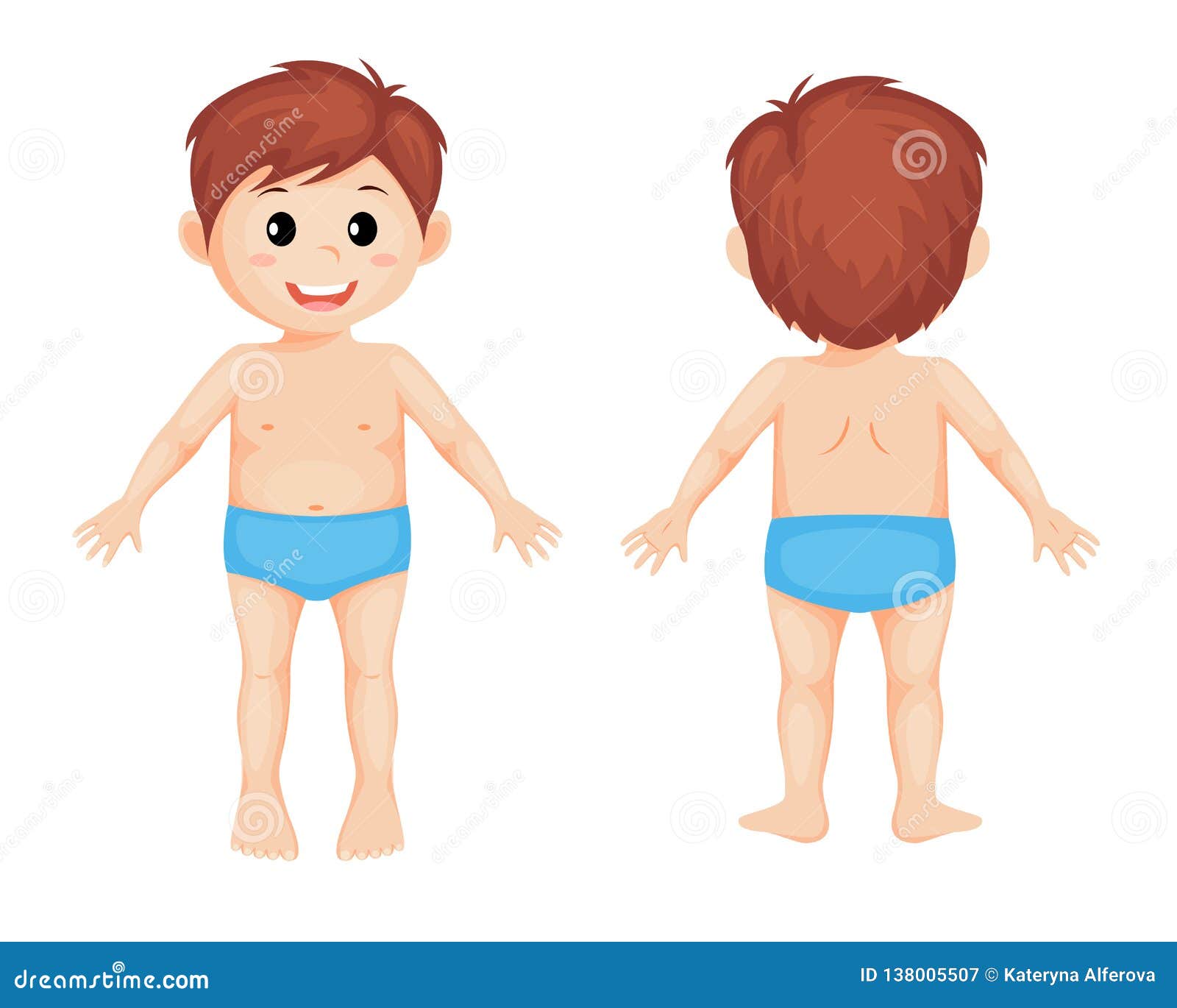 Parts of Body. Cute Cartoon Boy Stock Vector - Illustration of ...