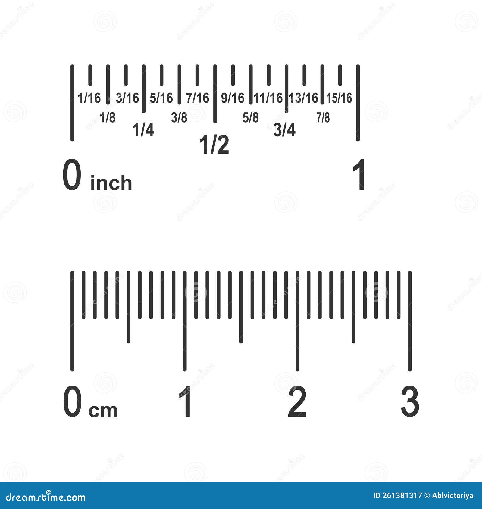 inch-fractions-on-a-ruler-converting-decimal-numbers-to-metric-vector