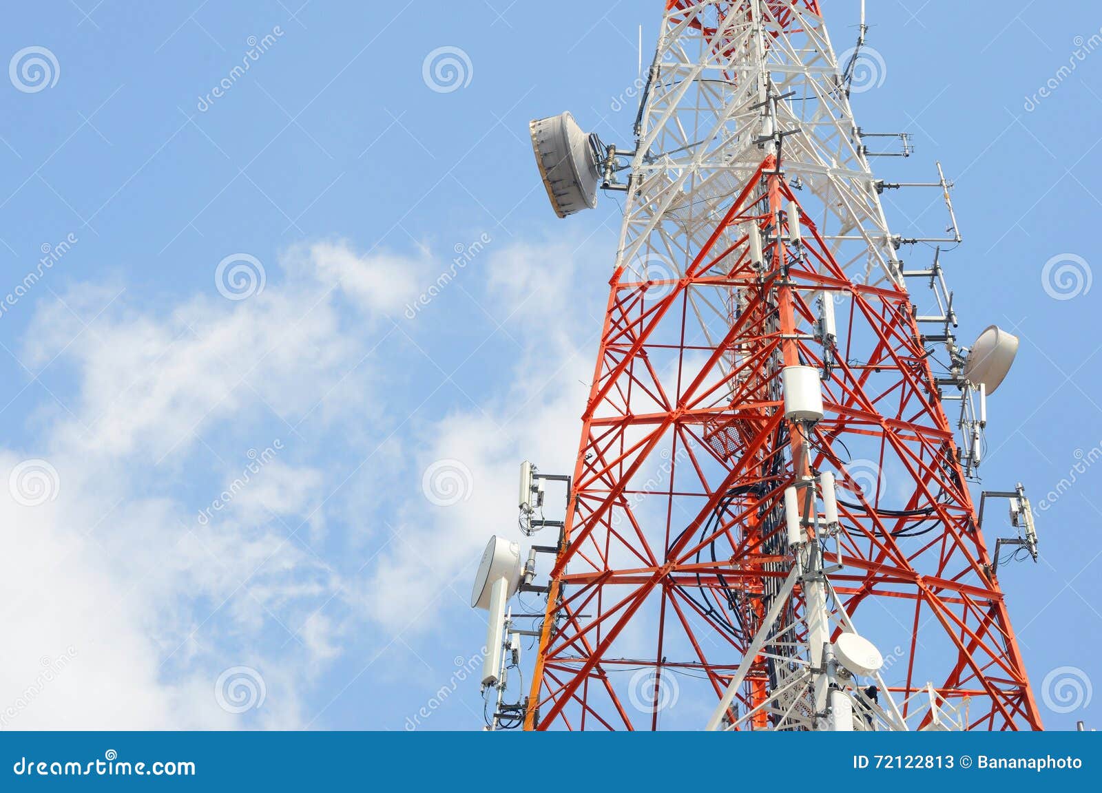 Parts of Tower with Blue Sky Stock Image Image of