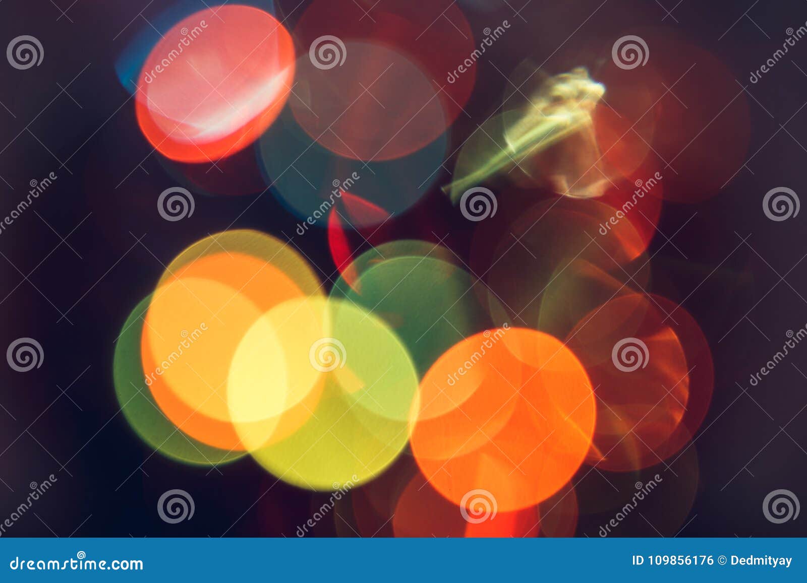 Party Abstract Bokeh Light Background, Blurred Round Festive Circles ...