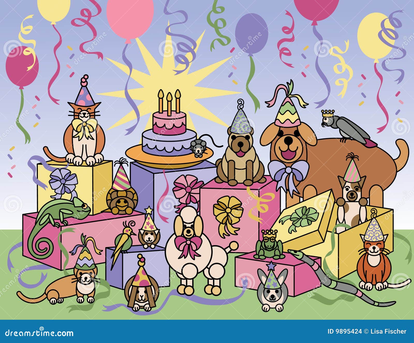 Party Animals Stock Images - Image: 9895424