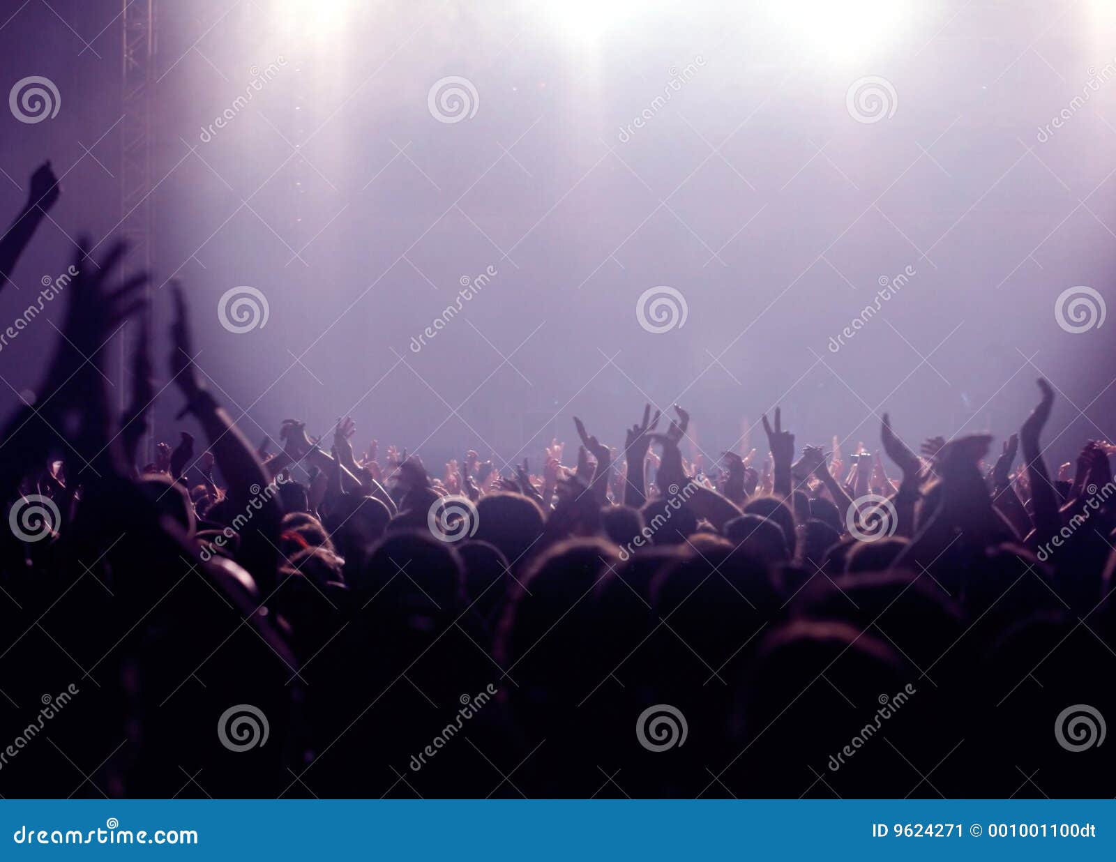 party audience or concert crowd in violet