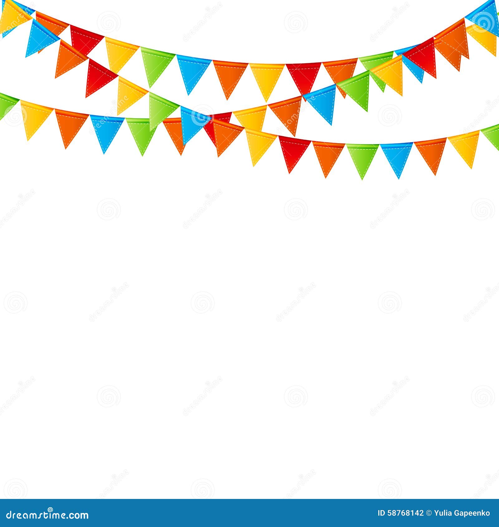 Party Background with Flags Vector Illustration Stock Vector - Illustration  of decoration, border: 58768142