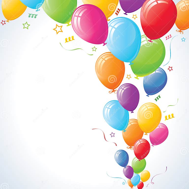 Party Balloons Rising stock vector. Illustration of birthday 14340310