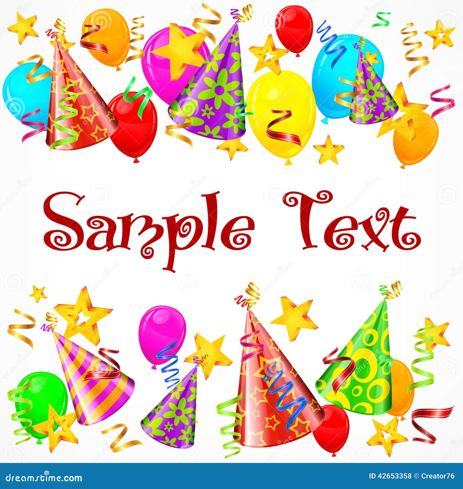 Party Decorations Background Stock Illustration Illustration of