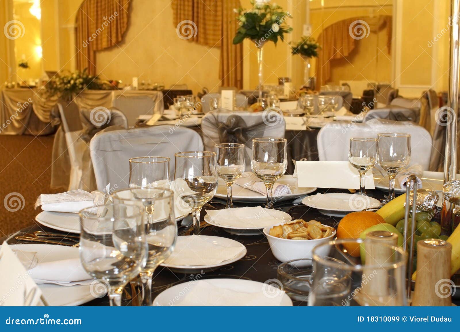  Party  Decorations  For Corporate Lunch  Royalty Free Stock 
