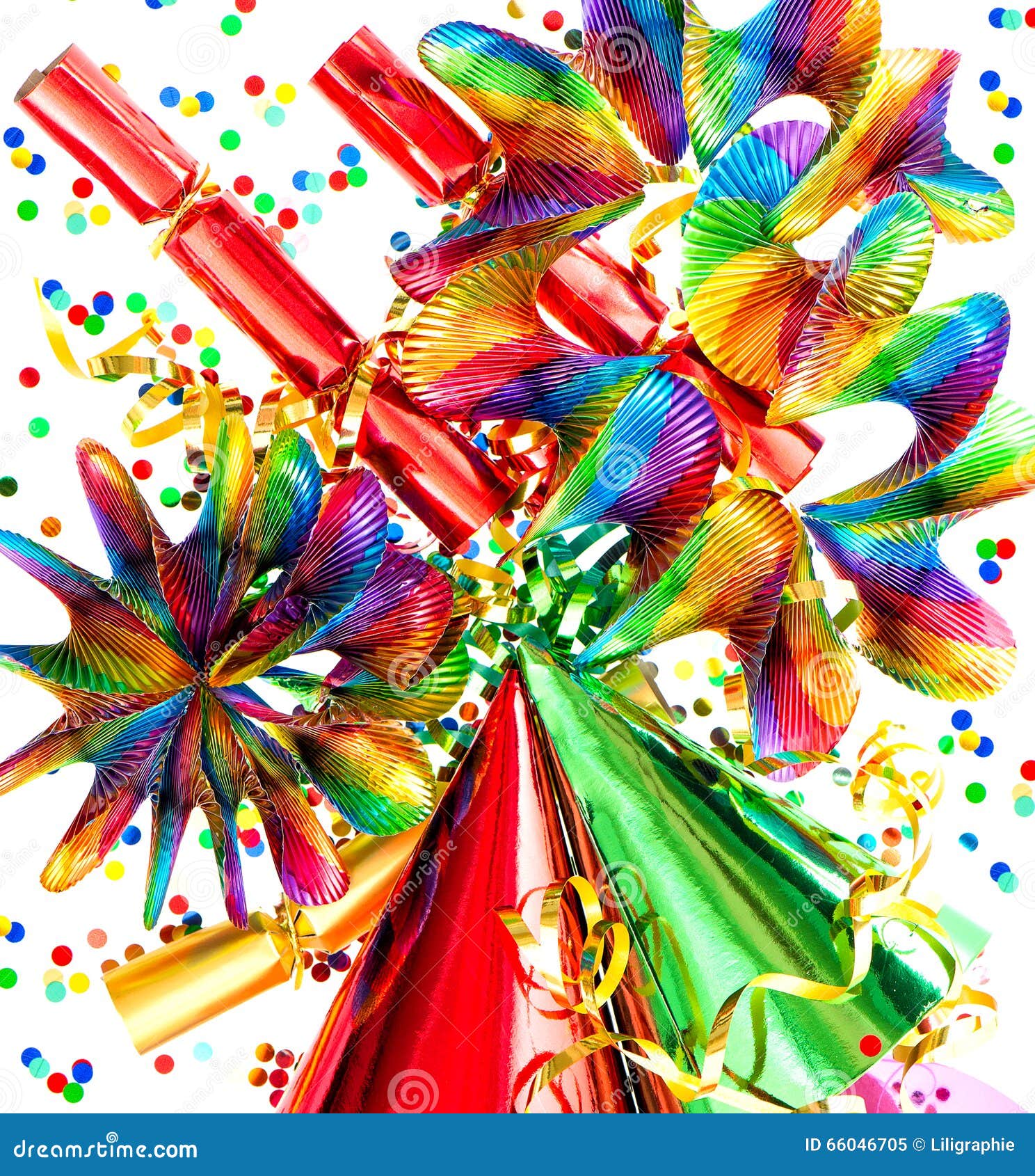 Party Decorations Garlands, Streamer, Confetti Stock Image Image of