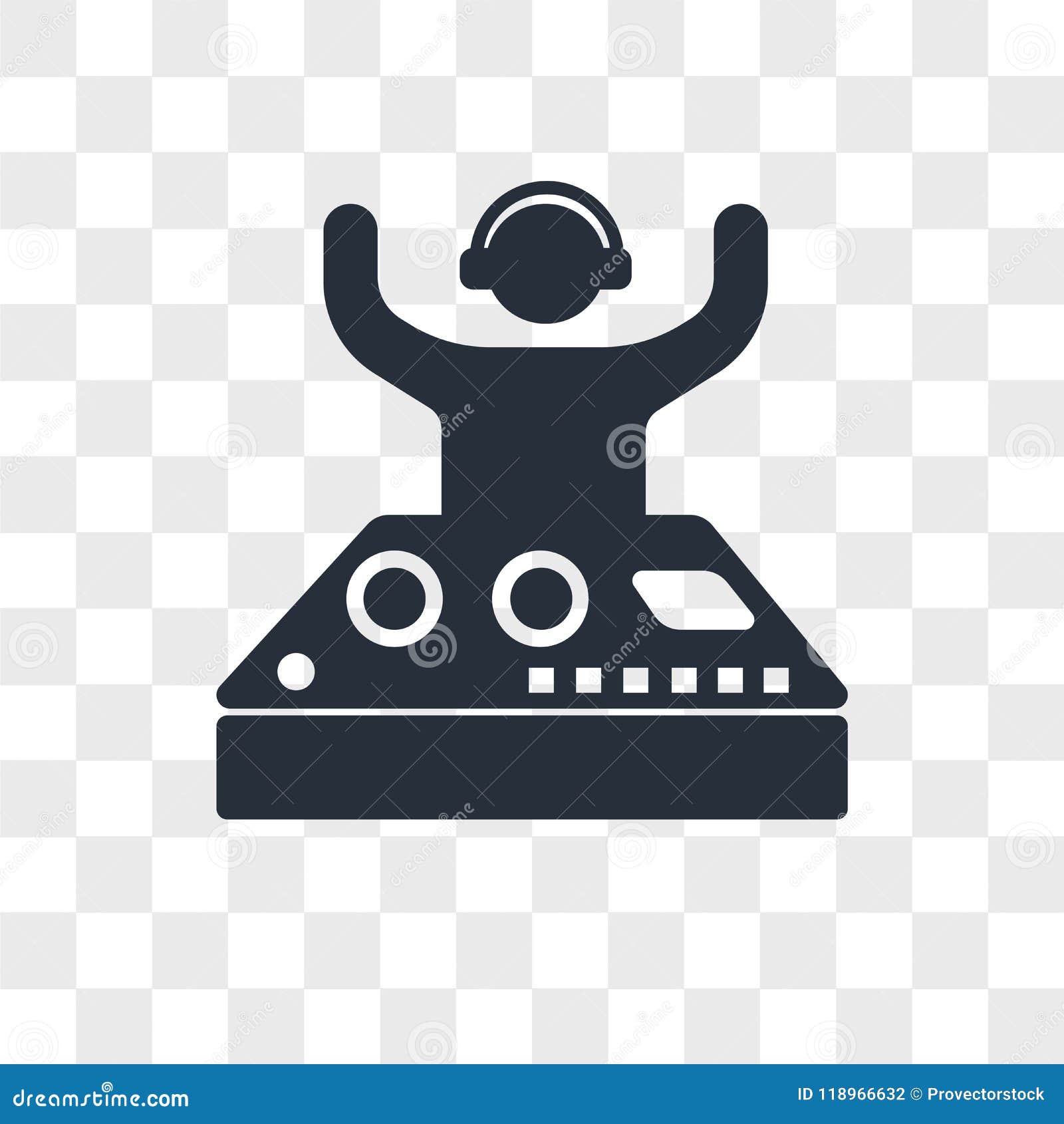 Party Dj Vector Icon Isolated On Transparent Background Party Dj