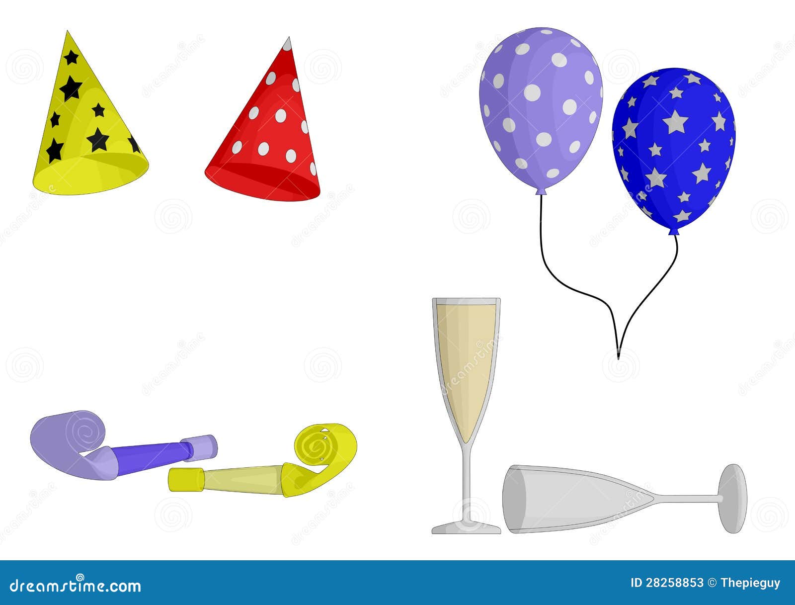 Party Favors stock vector. Illustration of birthday, silver 28258853