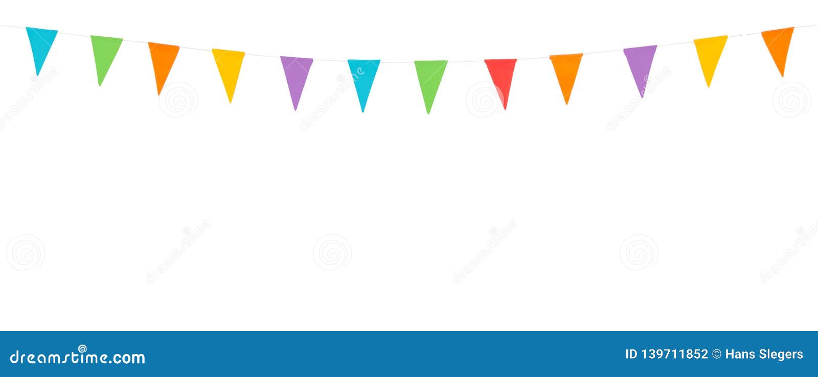 party flags  on a white background