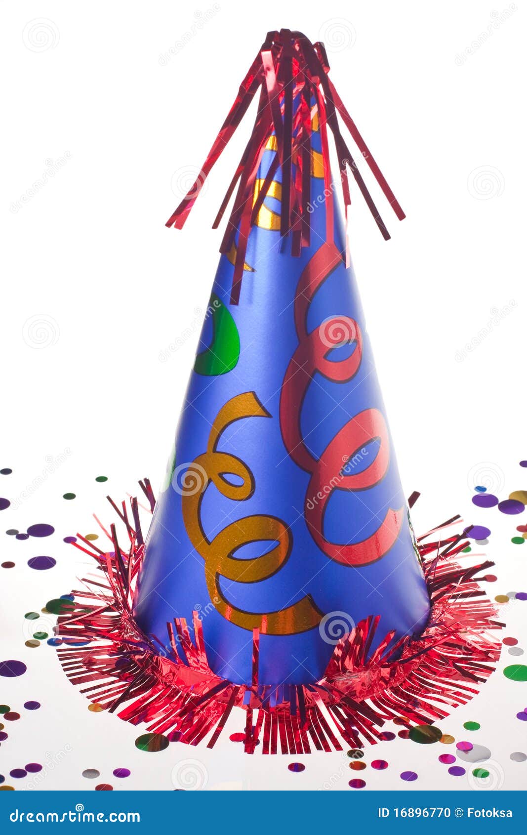 Party hat stock photo. Image of isolated, cheerful, blue - 16896770