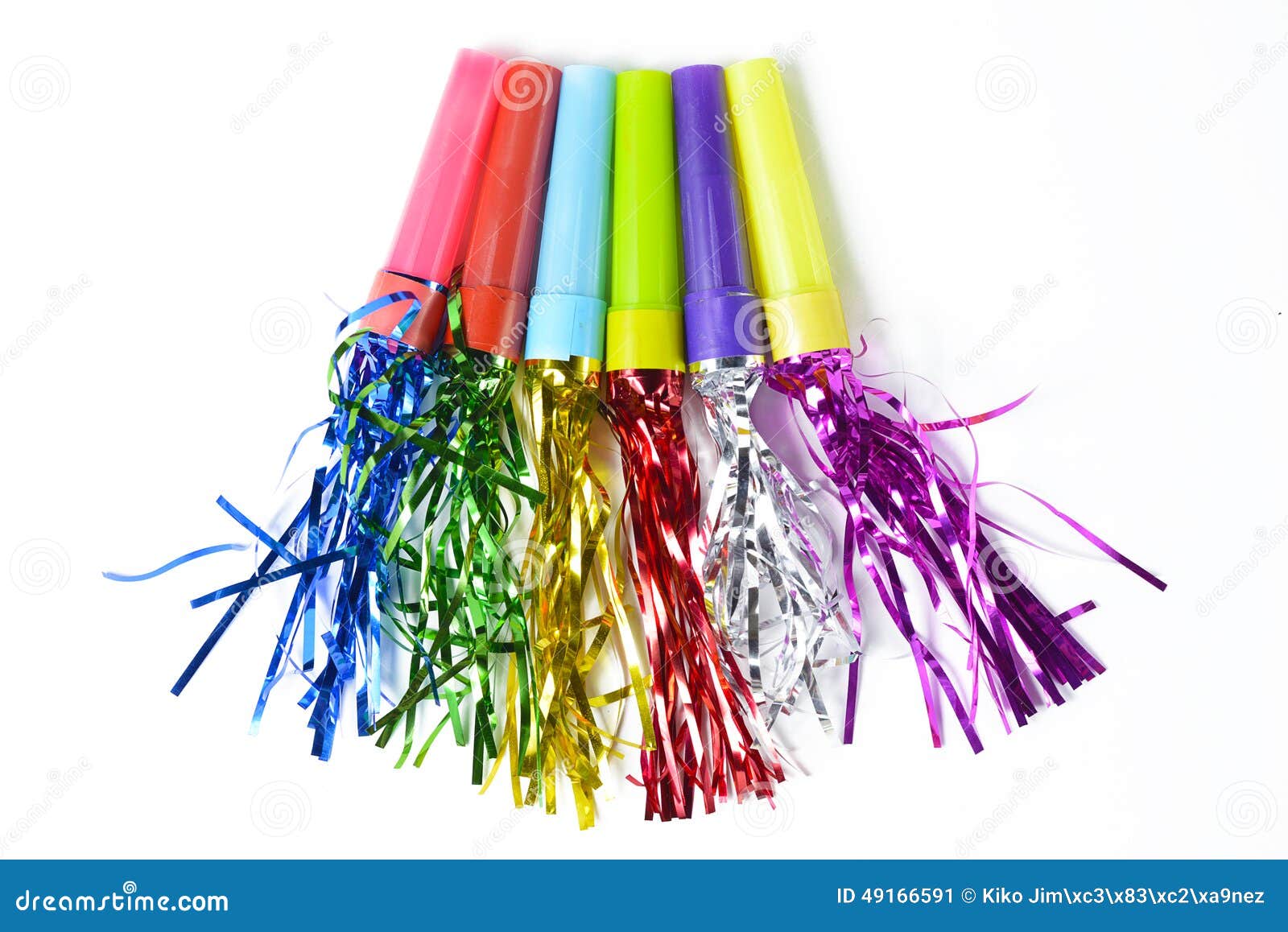 Party Horn Blower with Colored Streamers Stock Image Image of