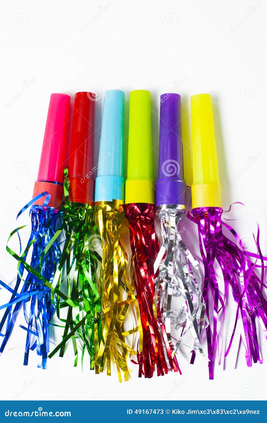 Party Horn Blower with Colored Streamers Stock Image Image of holiday
