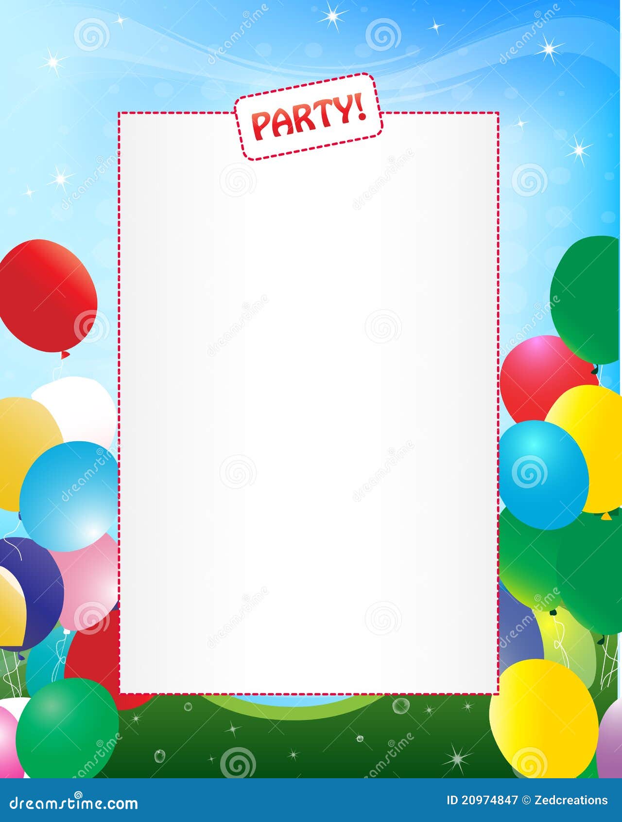 Party Invitation Background Stock Vector - Illustration of abstract, cute:  20974847