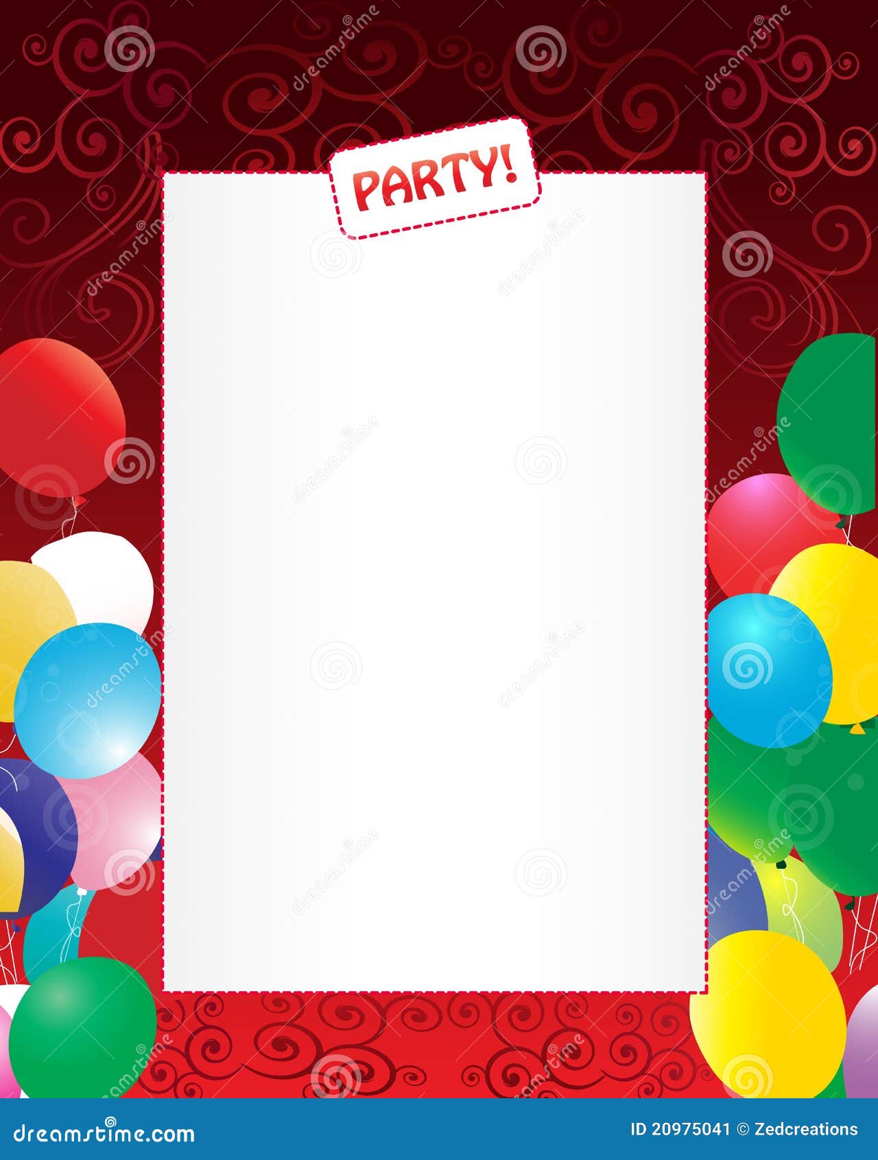 Party Invitation Background Stock Vector - Illustration of celebrate, girl:  20975041