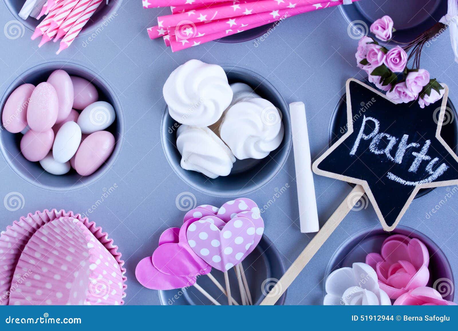 Party Items for Celebration Stock Photo Image of items, paper 51912944