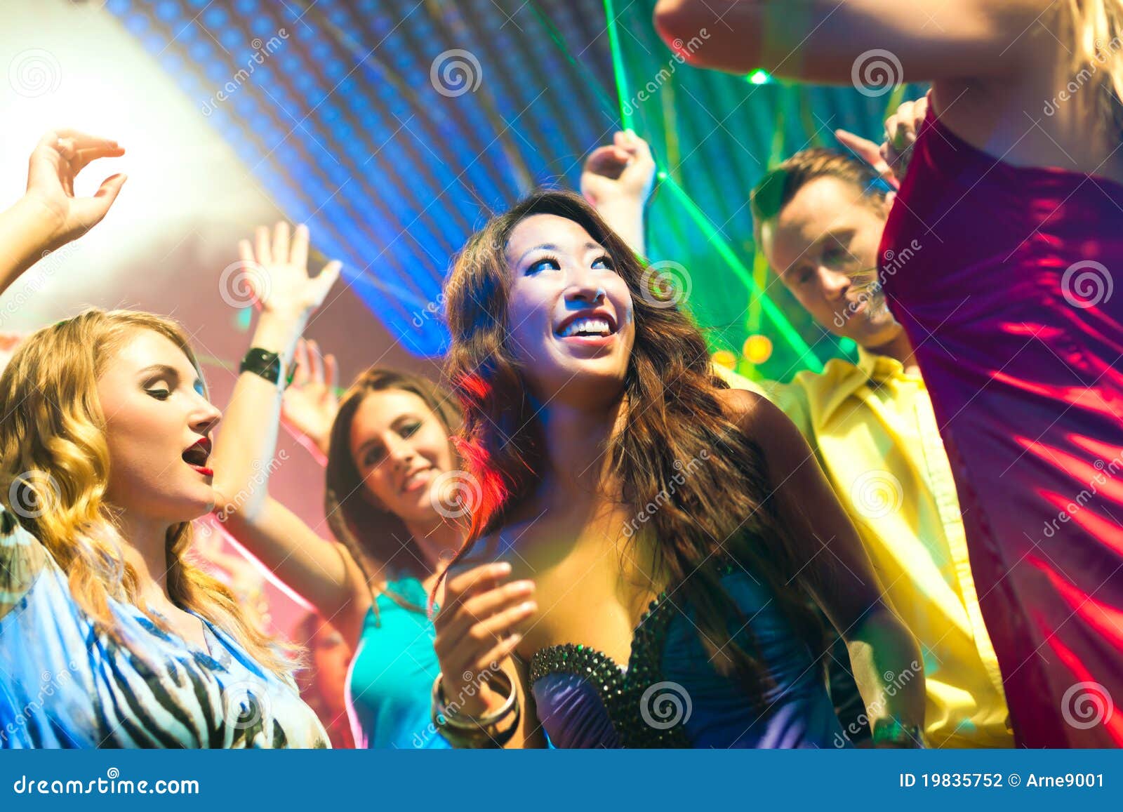 Party People Dancing in Disco or Club Stock Photo - Image of beautiful ...