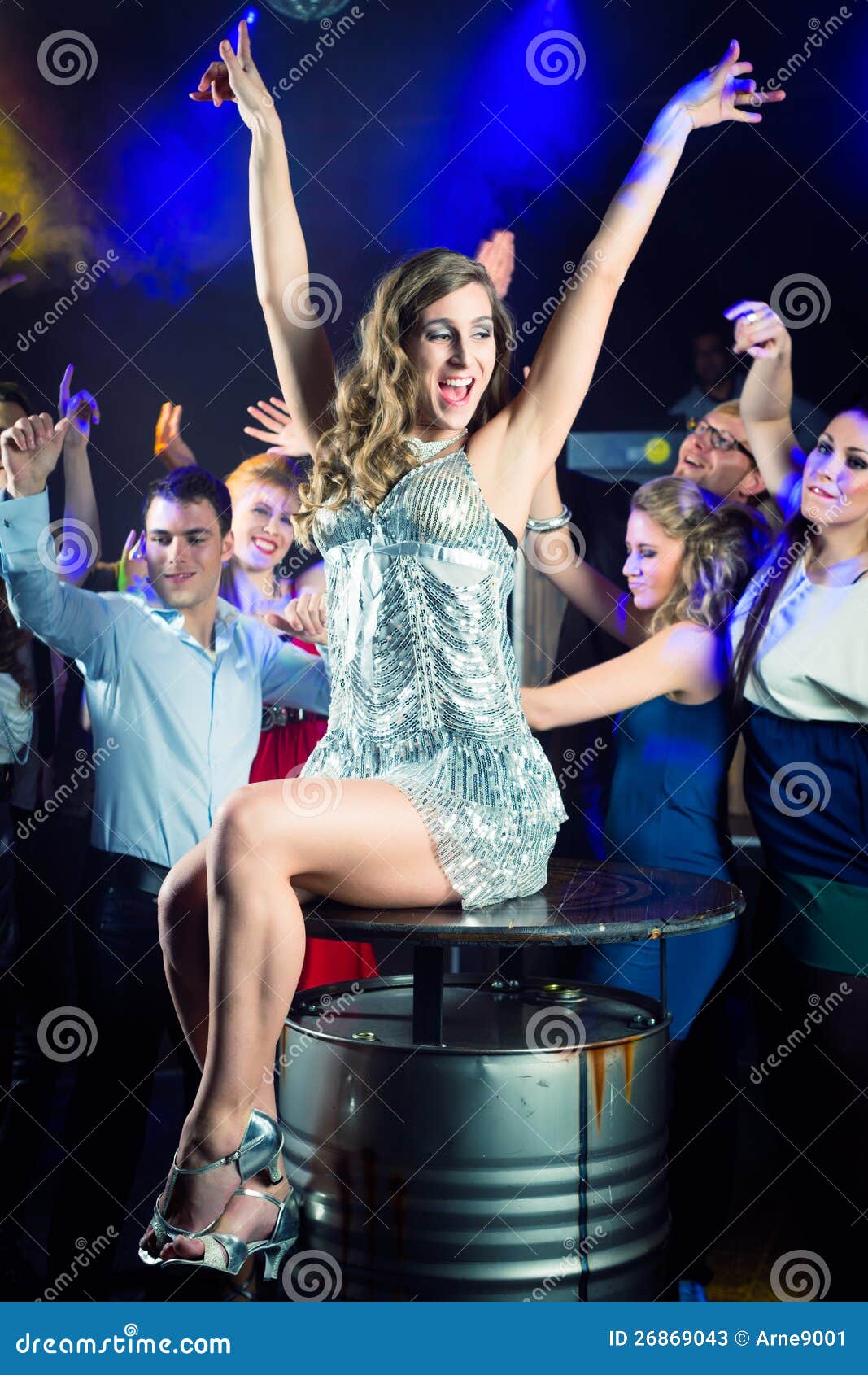Party People Dancing In Disco Or Club Stock Photos Image