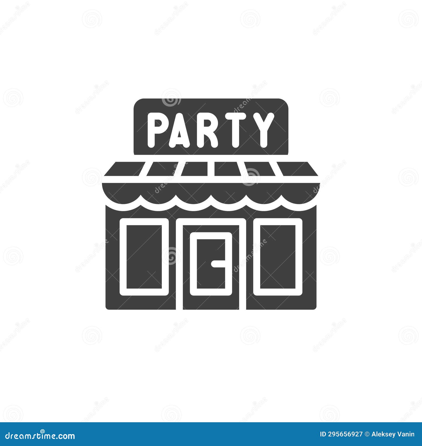 Party Shop vector icon stock vector. Illustration of store 295656927