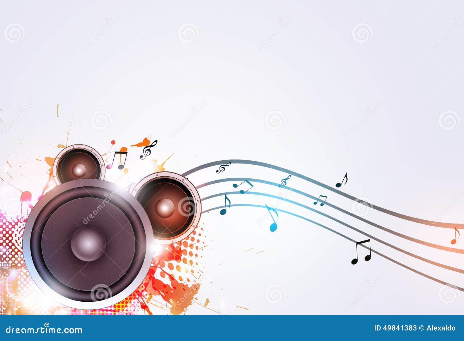 Party Sound Speaker Music Background Stock Illustration - Illustration of  blinking, glow: 49841383