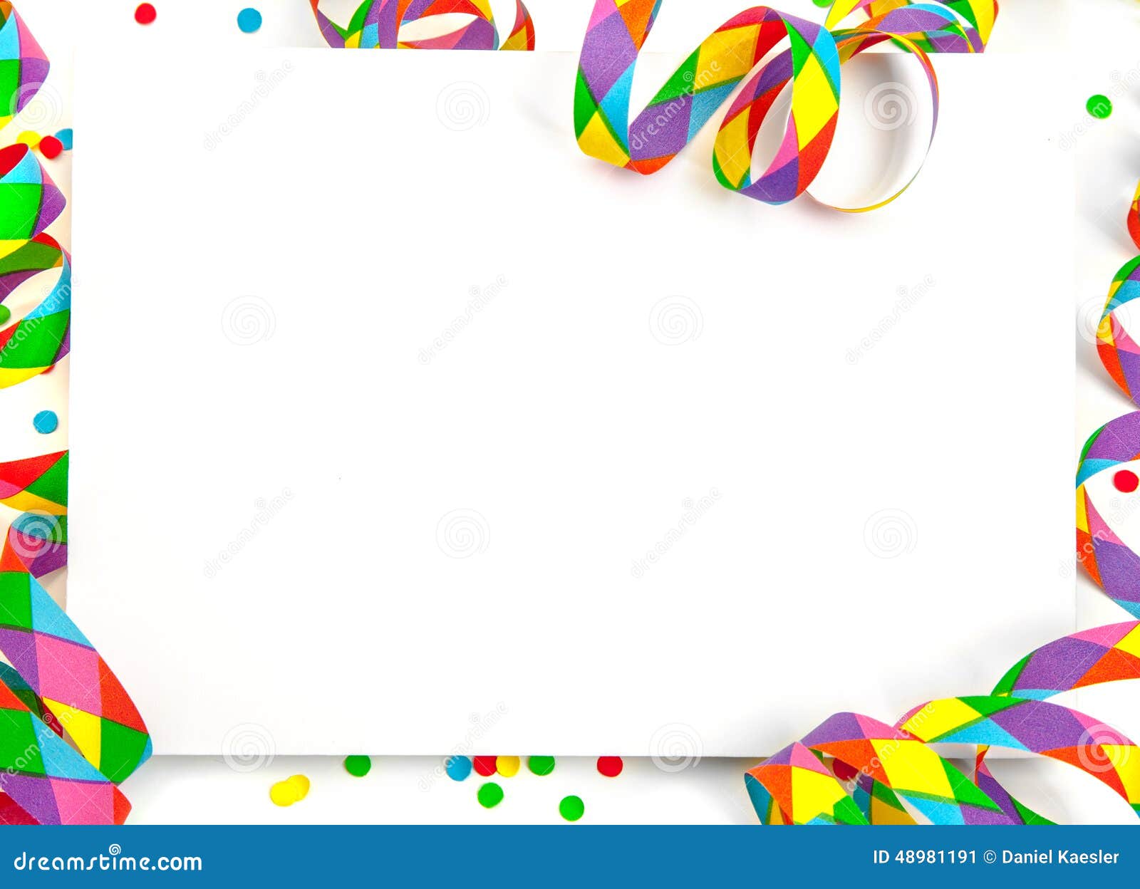 Party Streamer Presentation Template Stock Image Image of copy