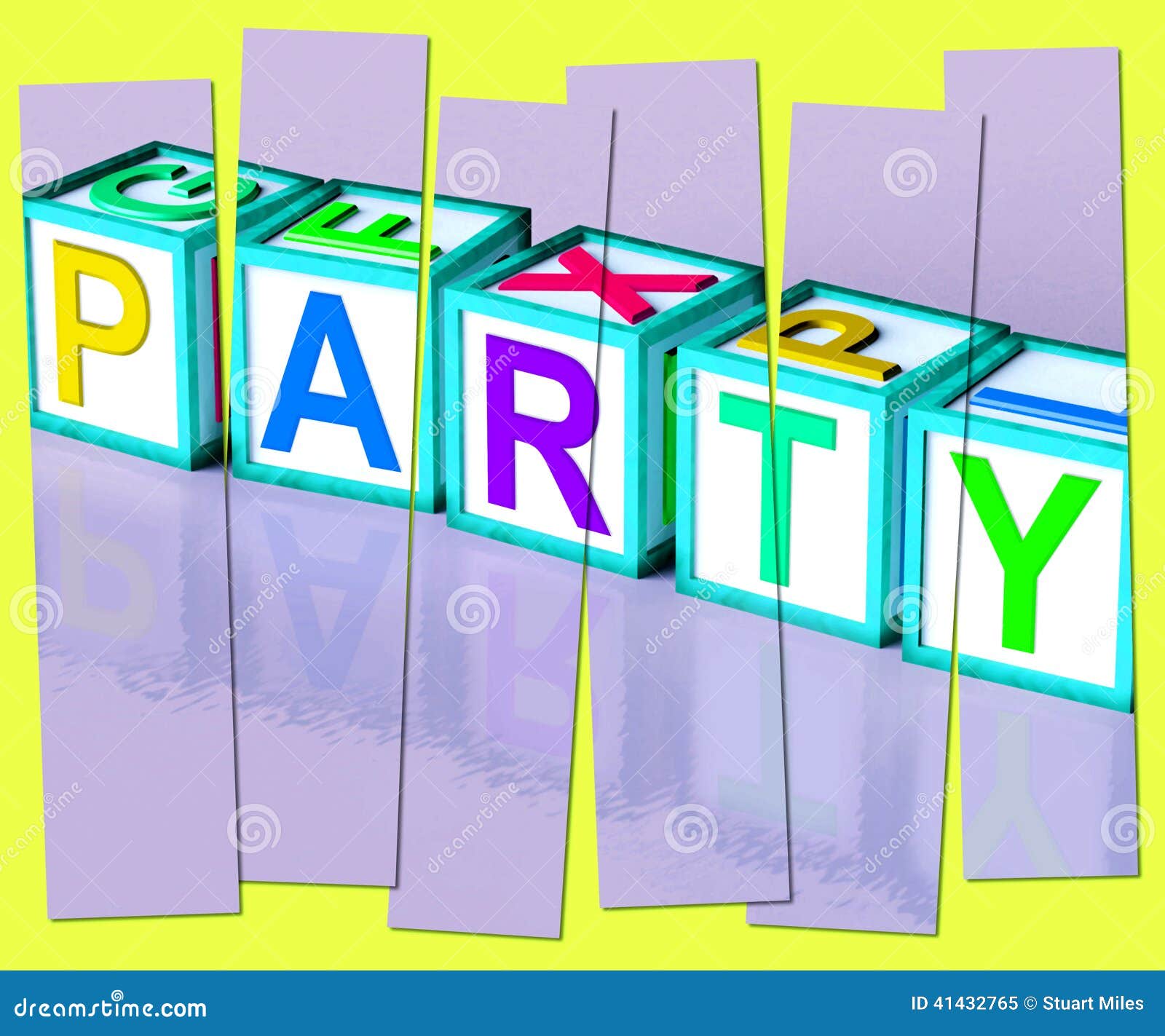 Party Word Mean Function Celebrating or Drinks Stock Illustration