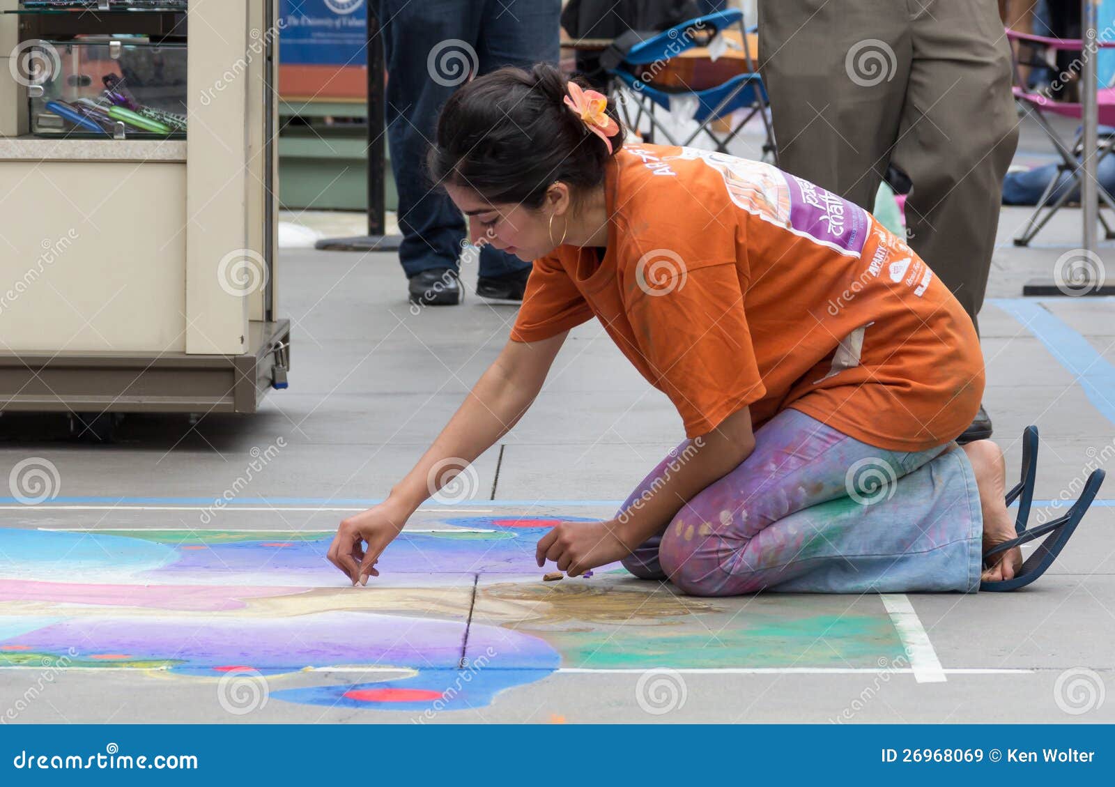 Pasadena Chalk Festival editorial stock image. Image of celebration