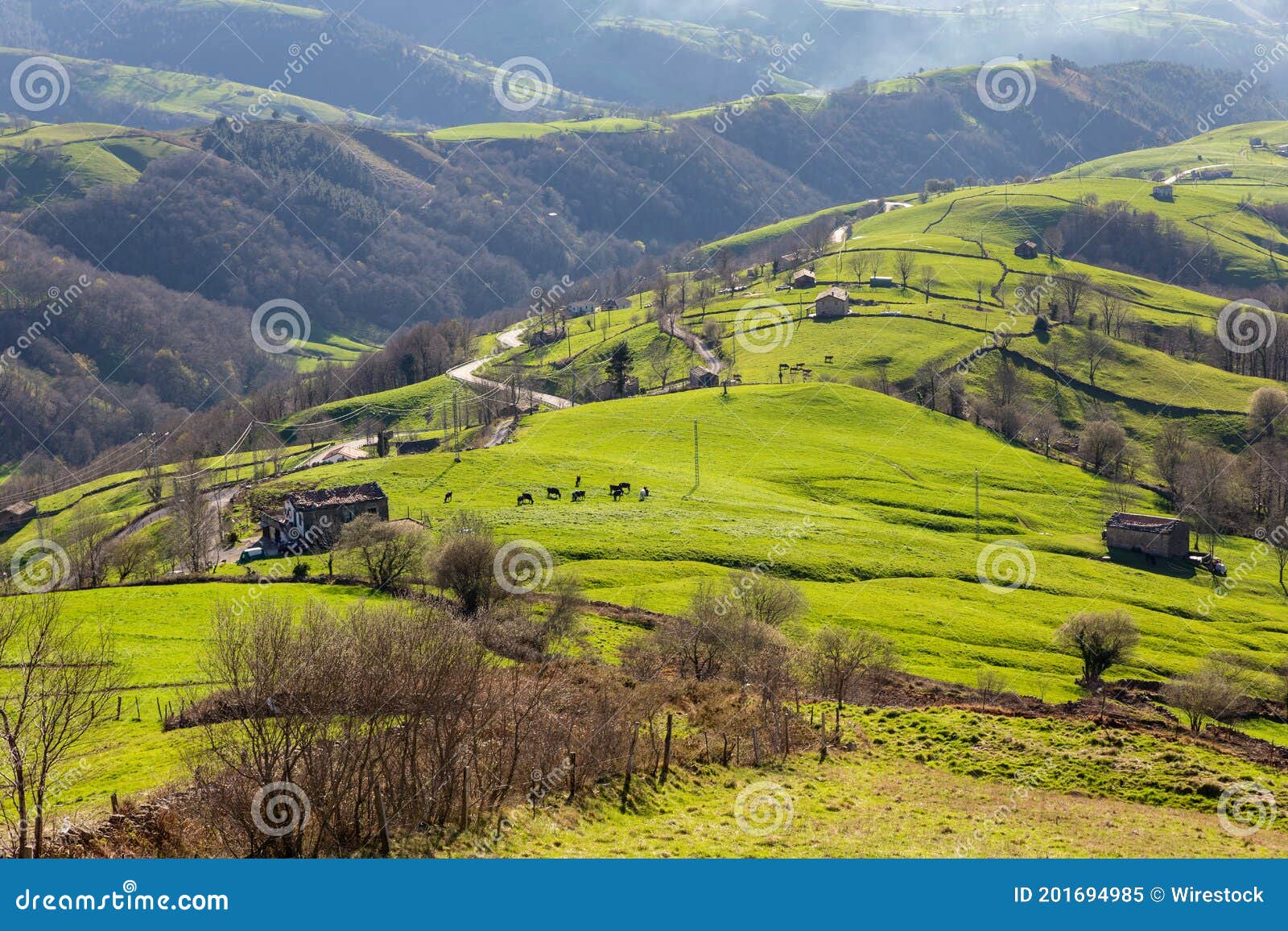 pasiegos valleys in the hinterland of cantabria, spain